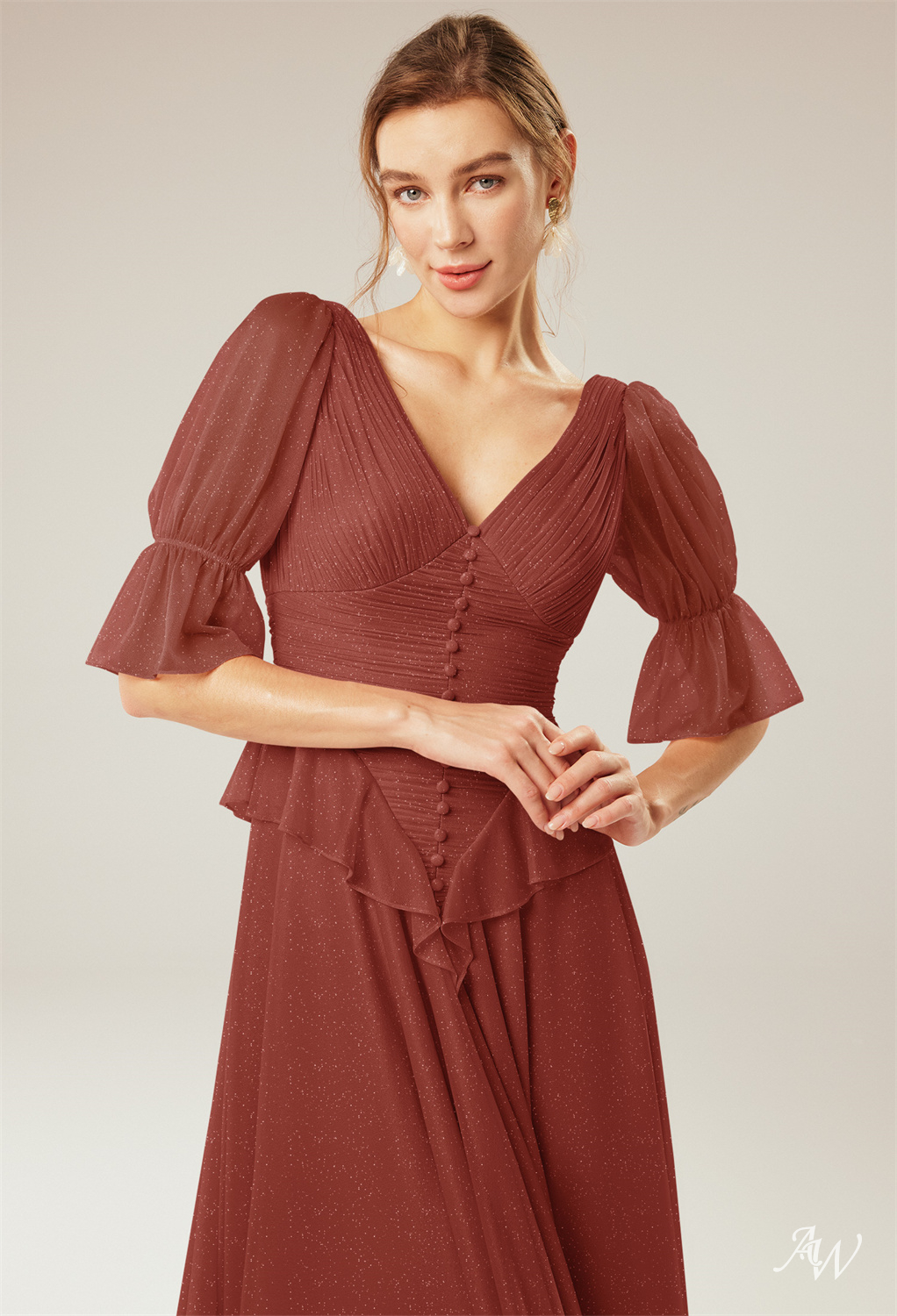 HOLLYHOCK A-line Glitter Mesh DRESS