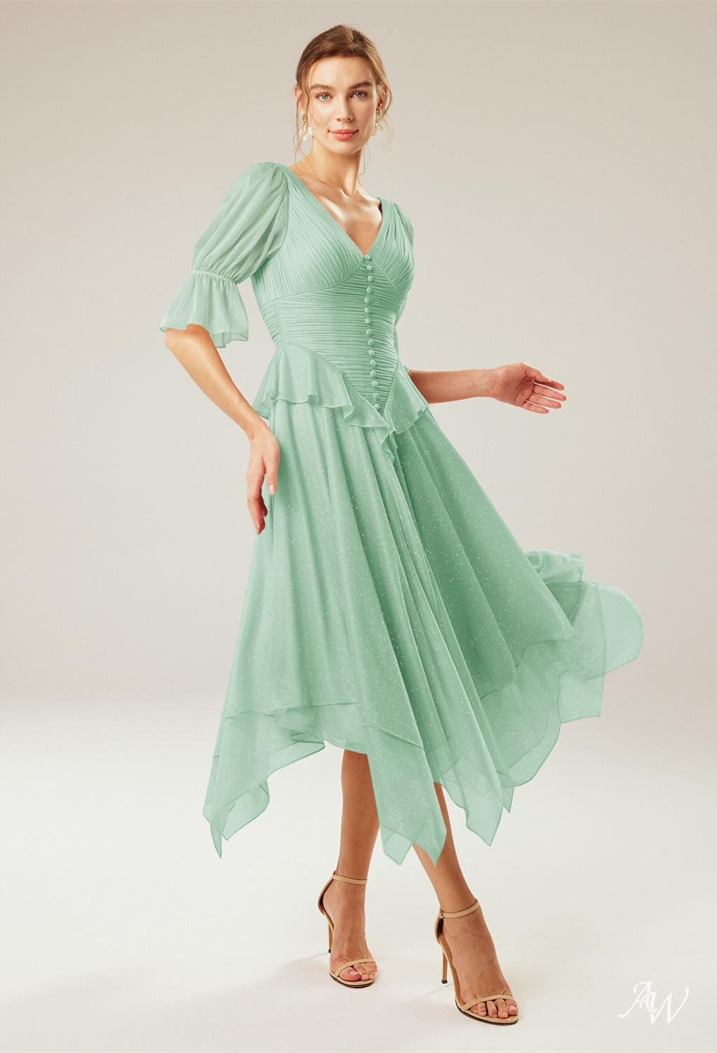 HOLLYHOCK A-line Glitter Mesh DRESS