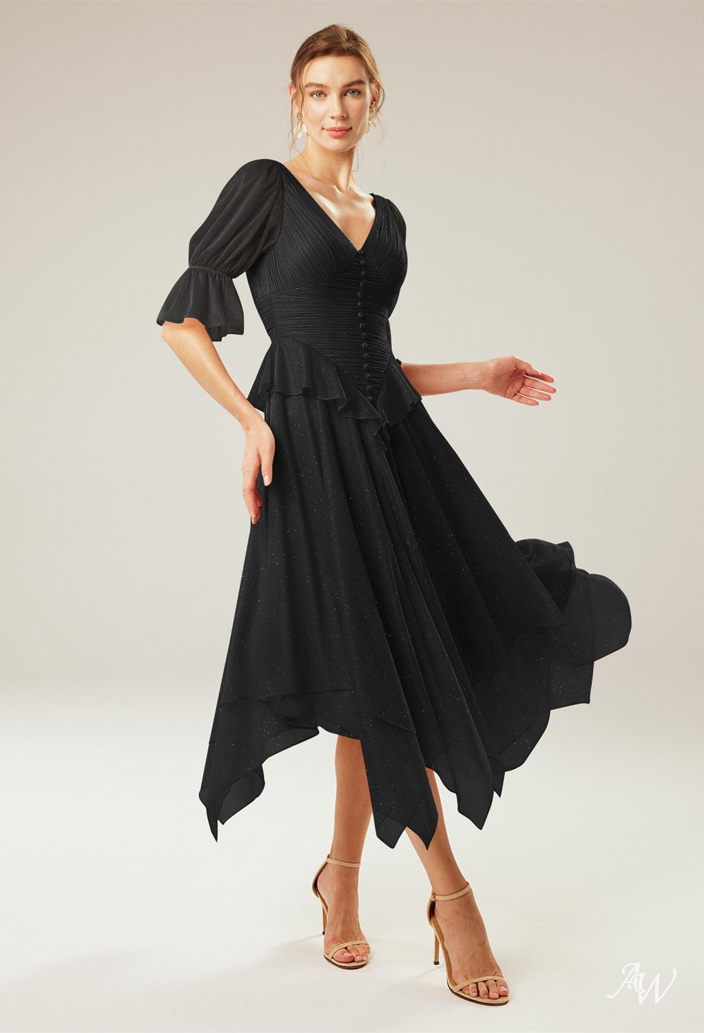 HOLLYHOCK A-line Glitter Mesh DRESS