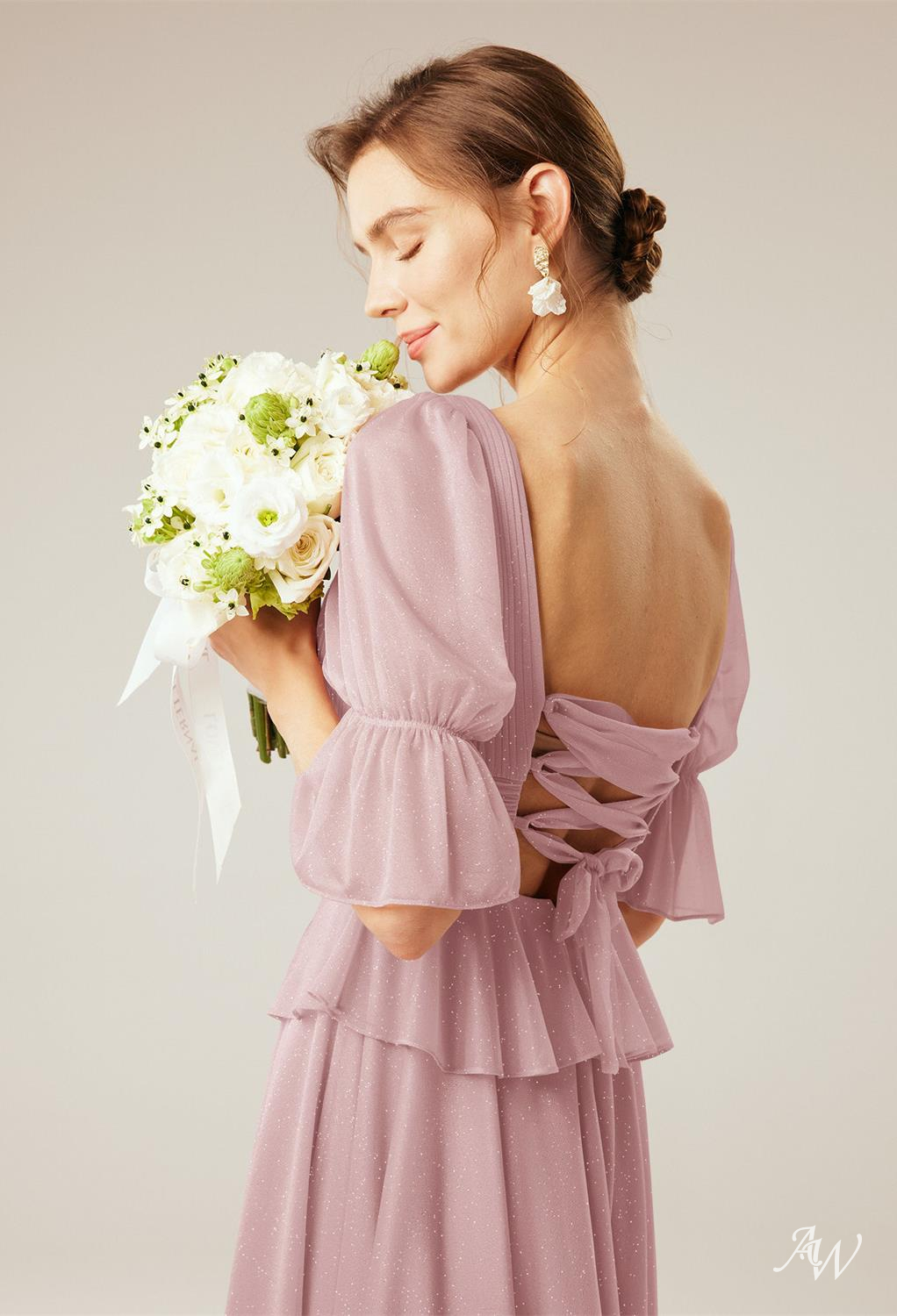 HOLLYHOCK A-line Glitter Mesh DRESS