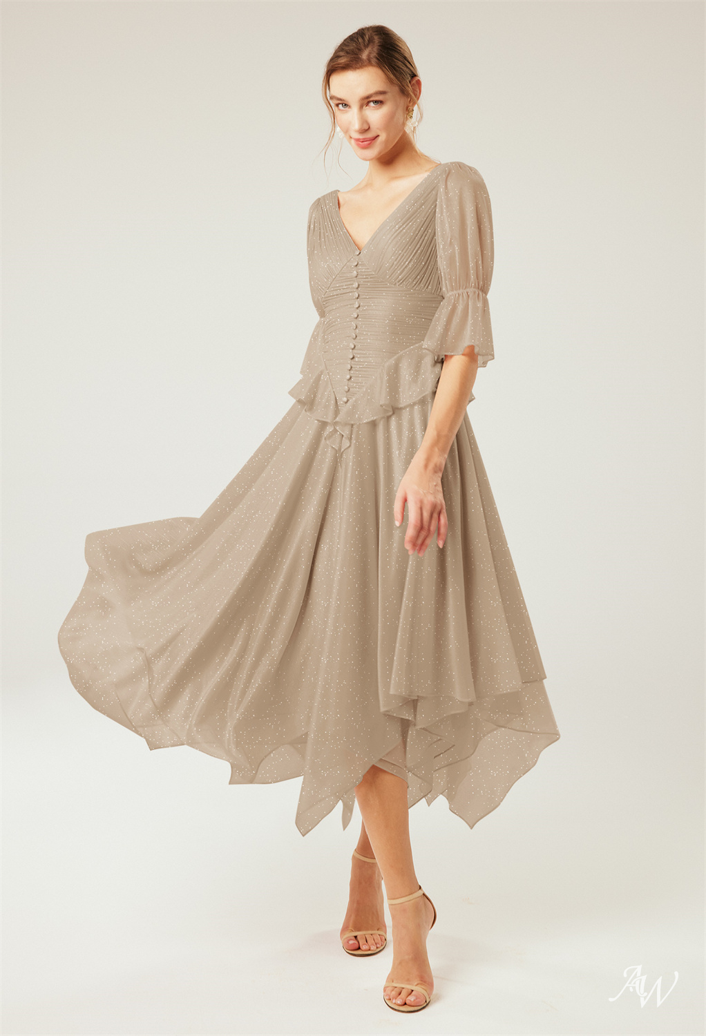 HOLLYHOCK A-line Glitter Mesh DRESS