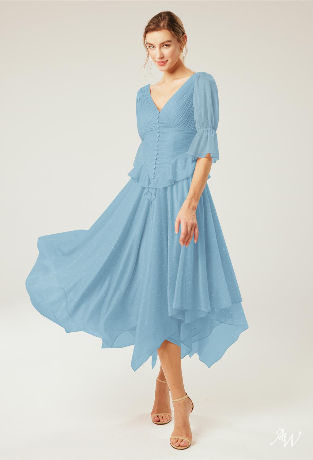 HOLLYHOCK A-line Glitter Mesh DRESS