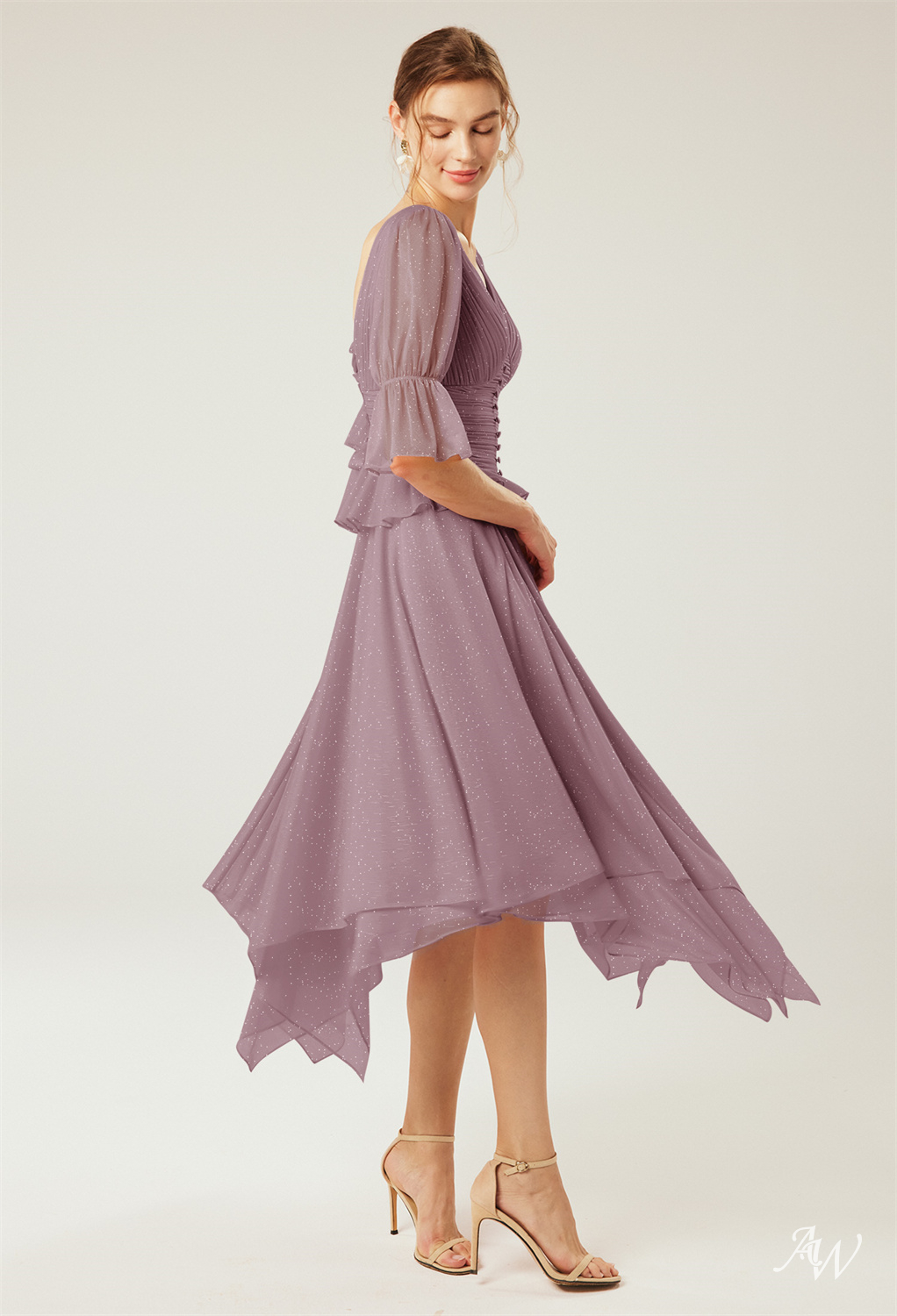 HOLLYHOCK A-line Glitter Mesh DRESS