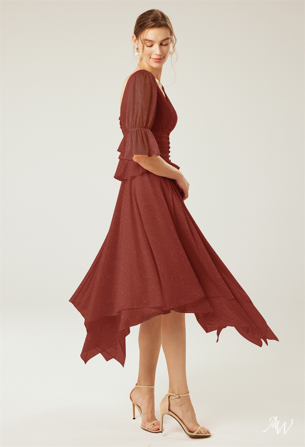 HOLLYHOCK A-line Glitter Mesh DRESS