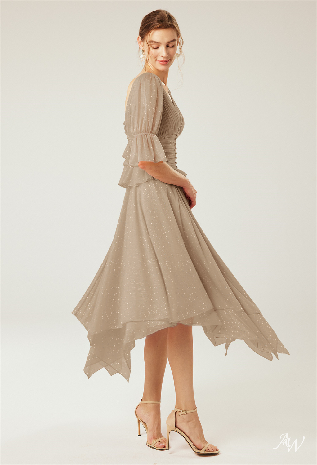 HOLLYHOCK A-line Glitter Mesh DRESS