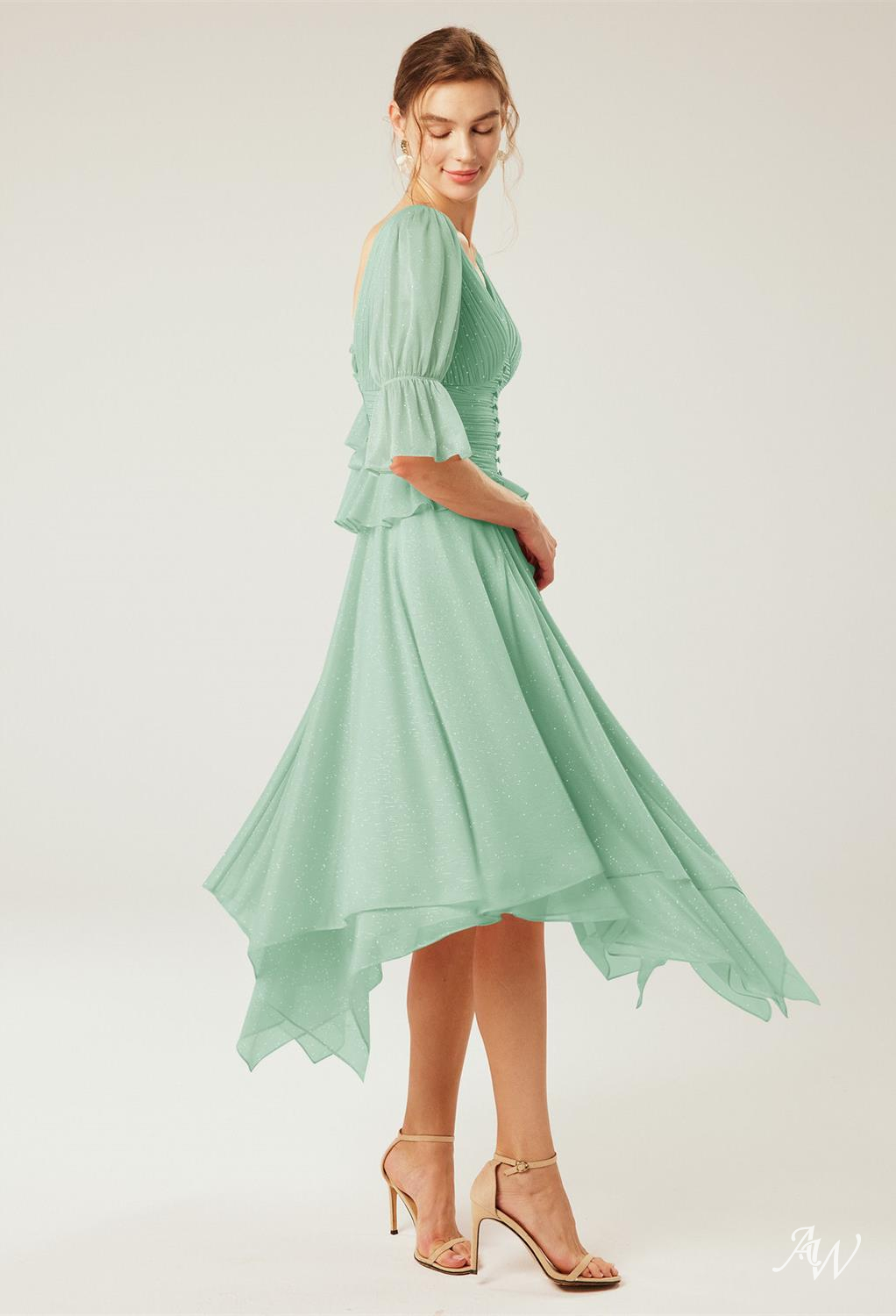 HOLLYHOCK A-line Glitter Mesh DRESS