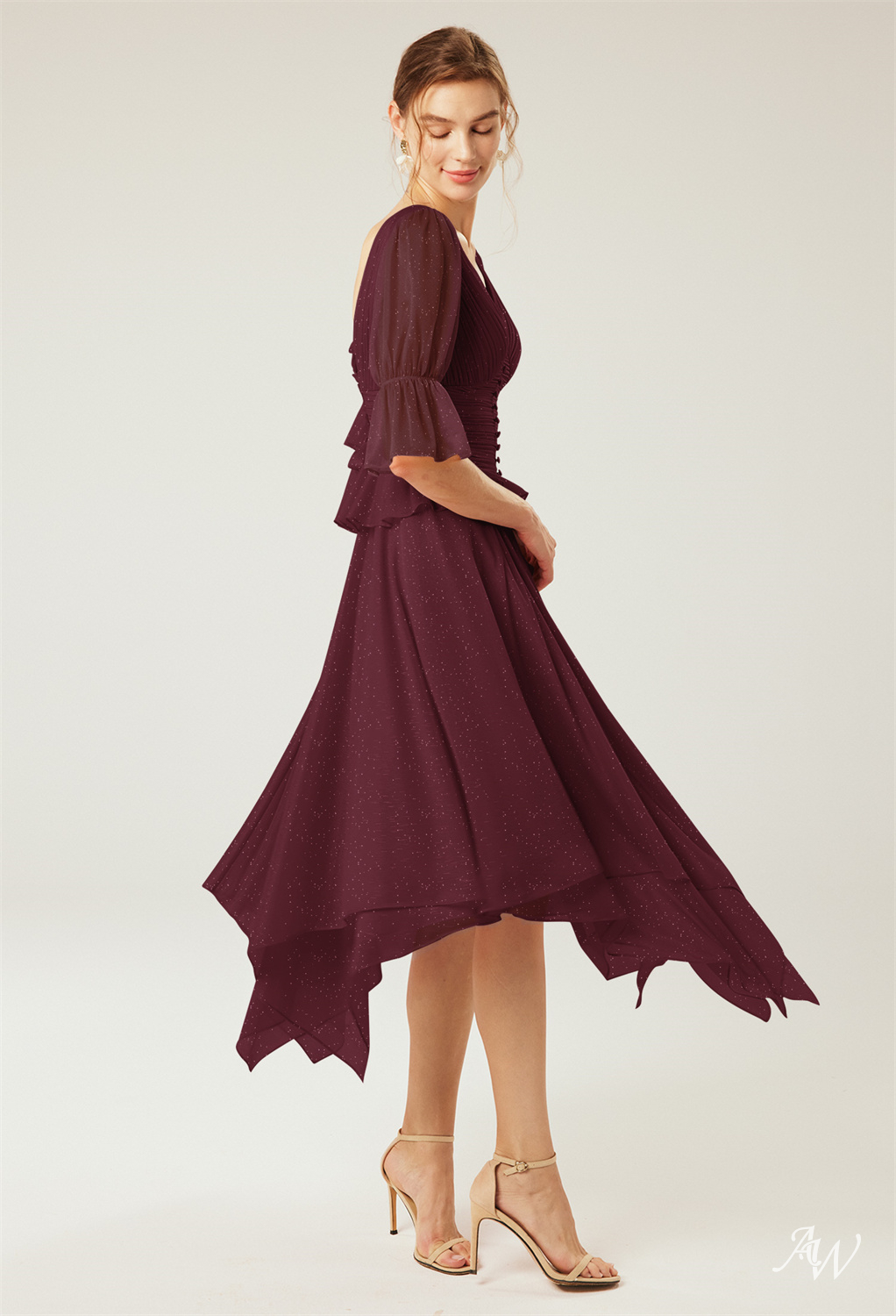 HOLLYHOCK A-line Glitter Mesh DRESS