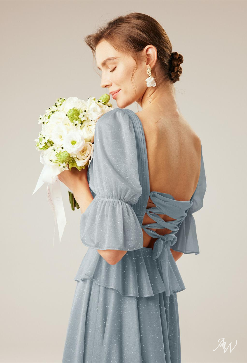 HOLLYHOCK A-line Glitter Mesh DRESS