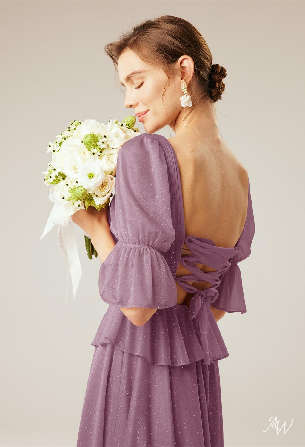 HOLLYHOCK A-line Glitter Mesh DRESS