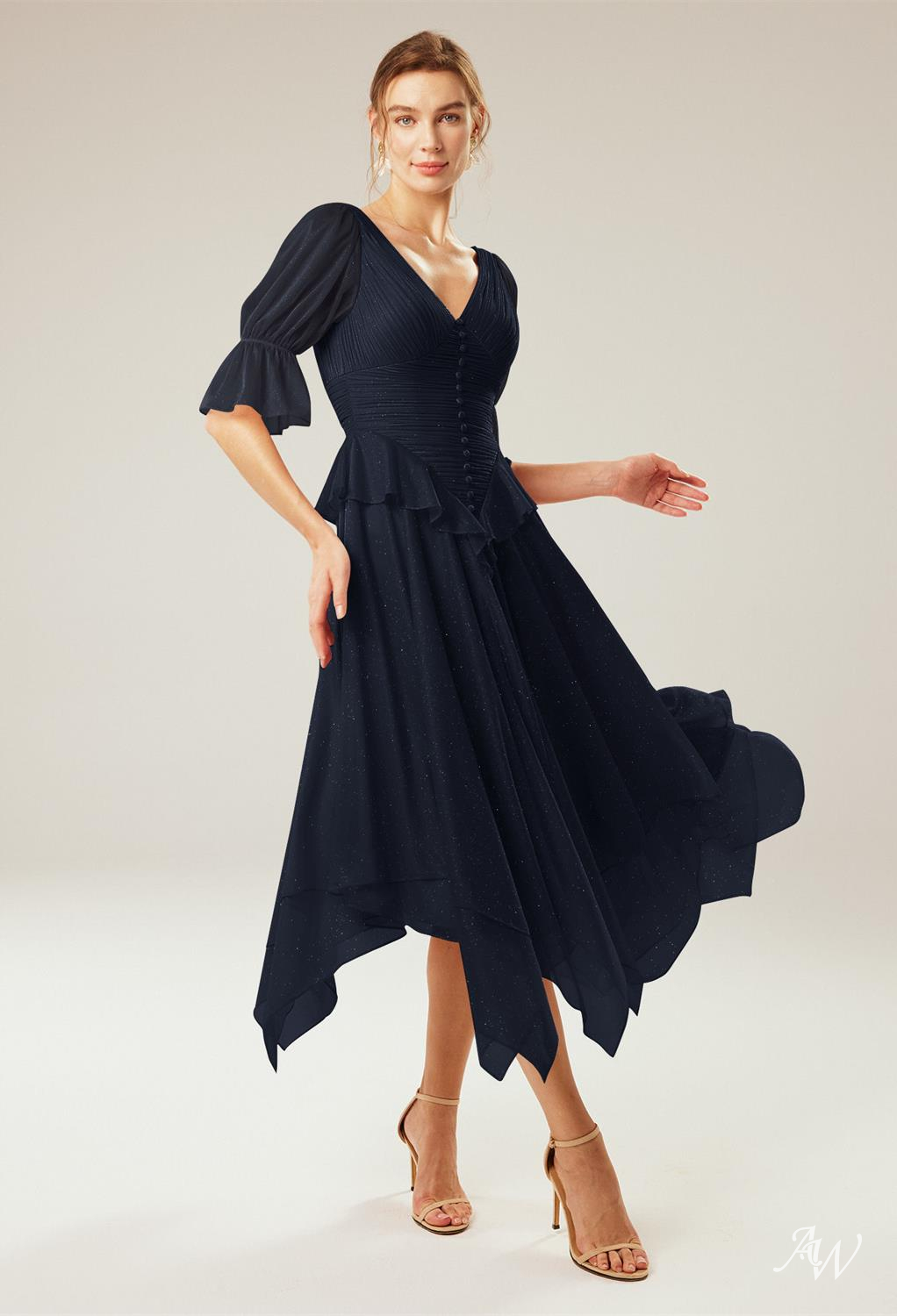 HOLLYHOCK A-line Glitter Mesh DRESS