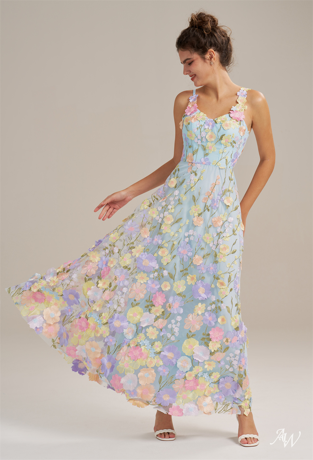 Alison A-line Tulle V-Neck DRESS