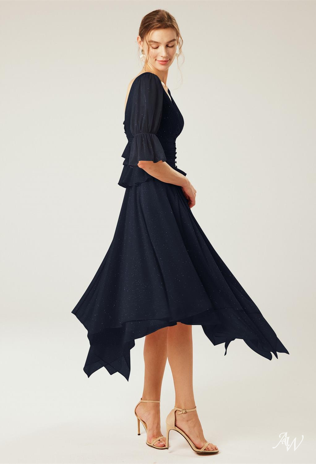 HOLLYHOCK A-line Glitter Mesh DRESS