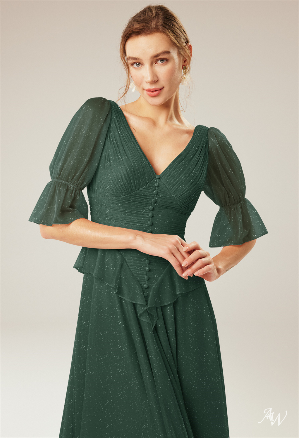 HOLLYHOCK A-line Glitter Mesh DRESS