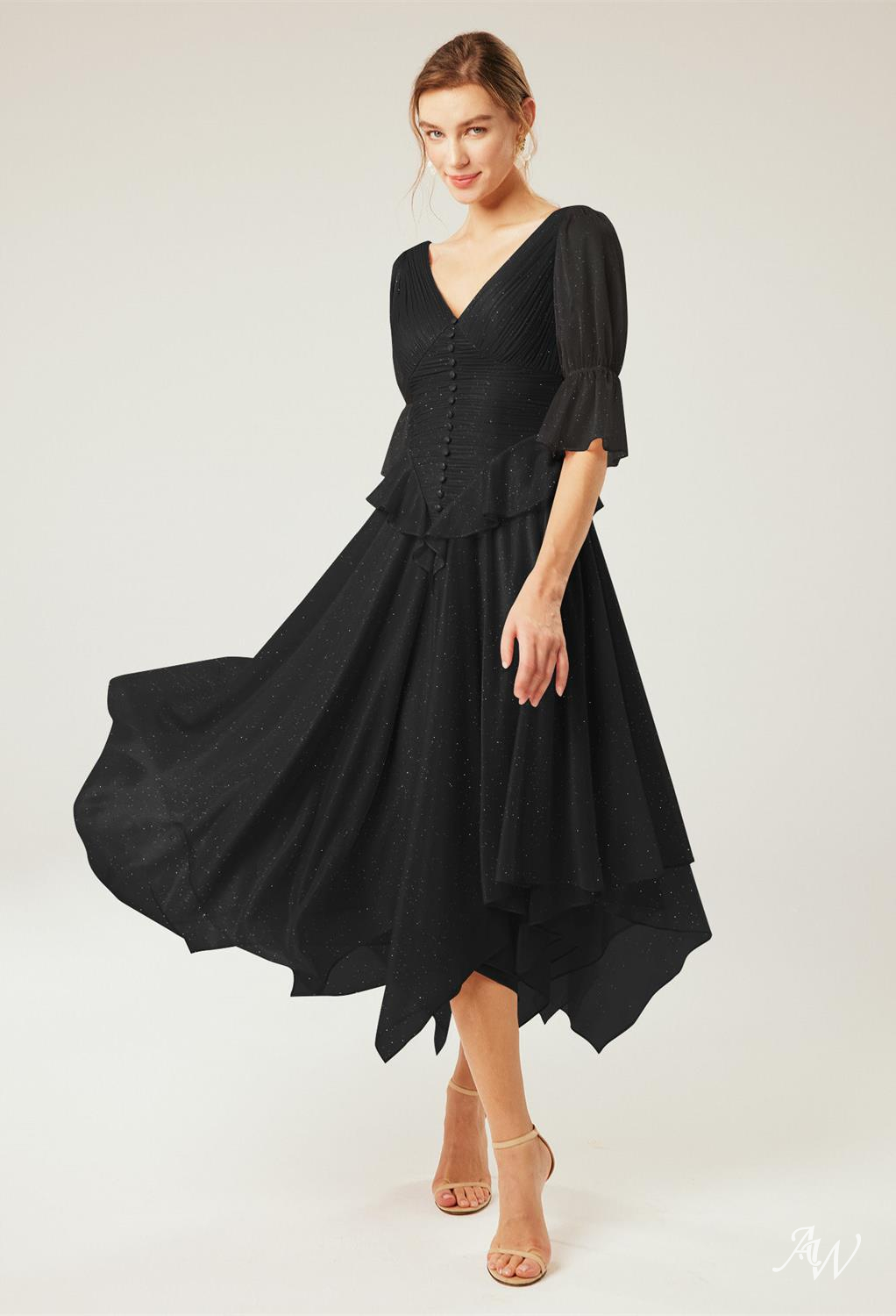 HOLLYHOCK A-line Glitter Mesh DRESS