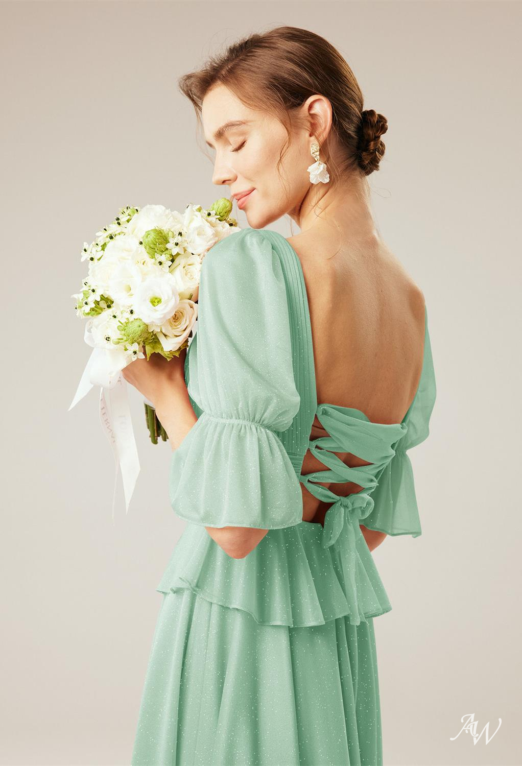 HOLLYHOCK A-line Glitter Mesh DRESS