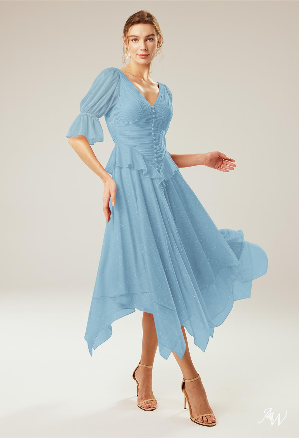 HOLLYHOCK A-line Glitter Mesh DRESS