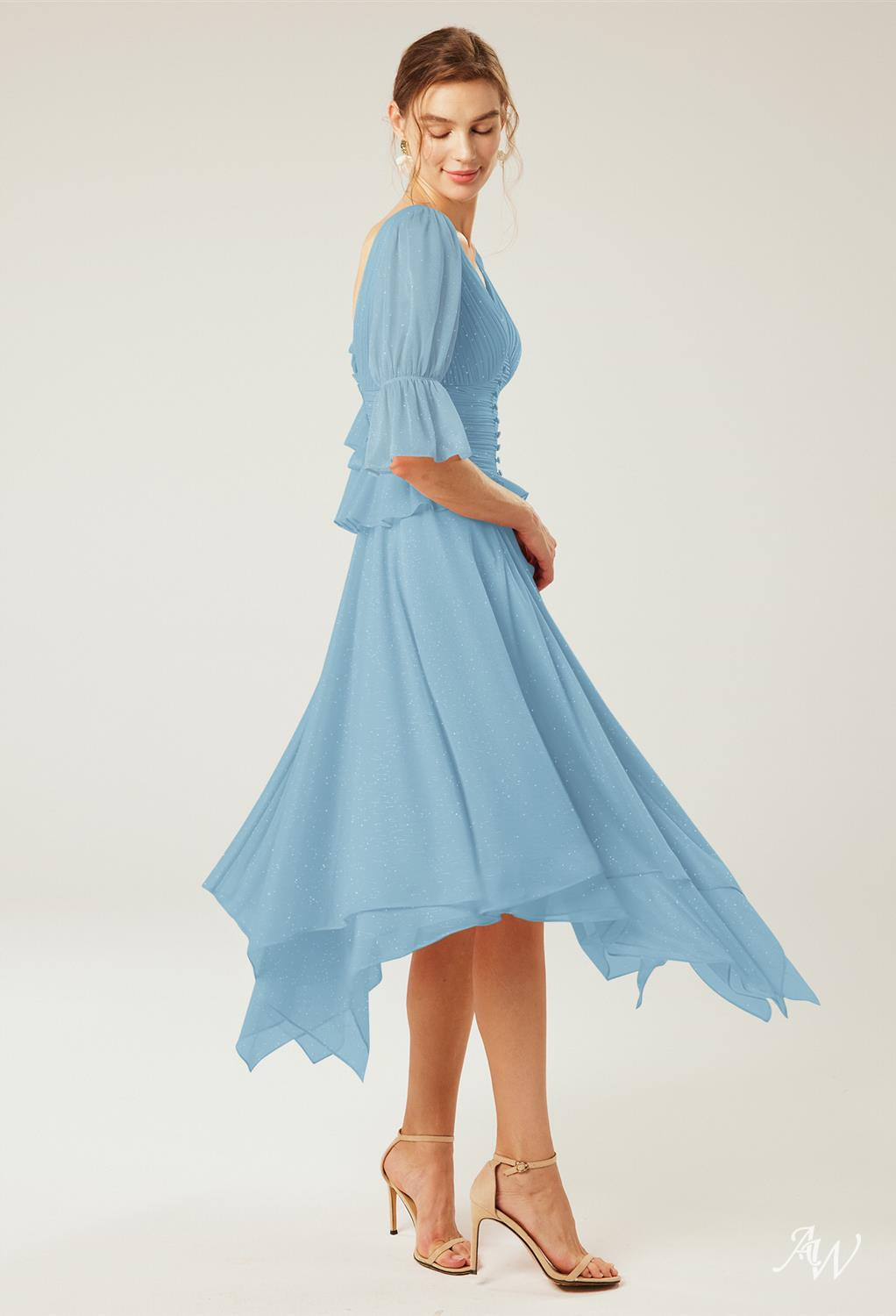 HOLLYHOCK A-line Glitter Mesh DRESS