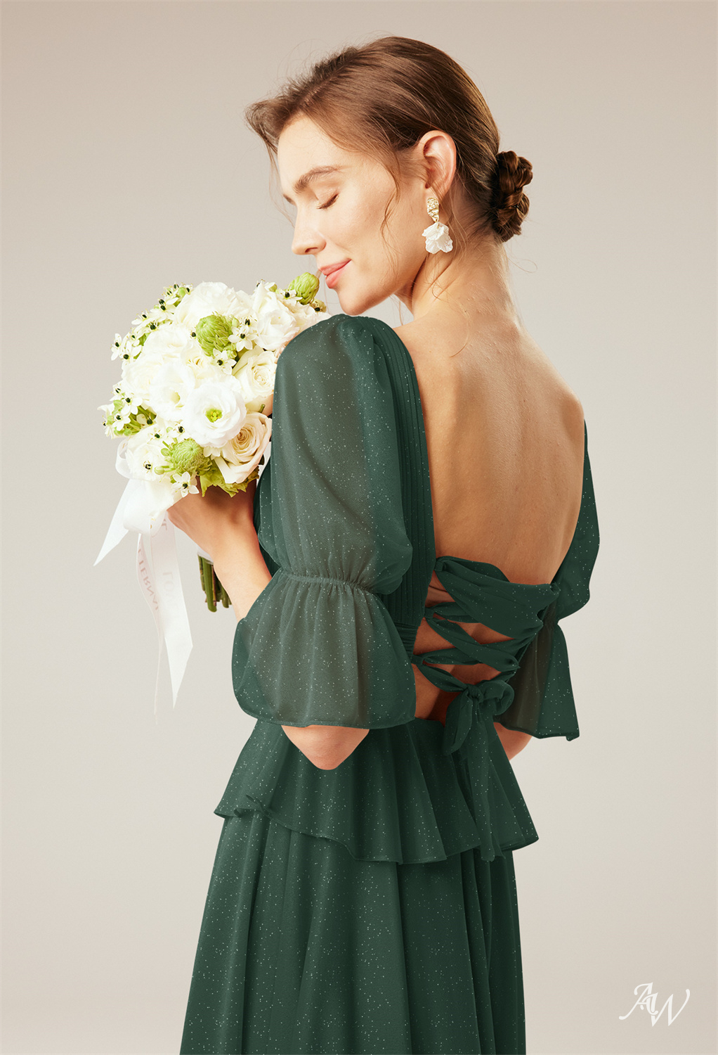 HOLLYHOCK A-line Glitter Mesh DRESS