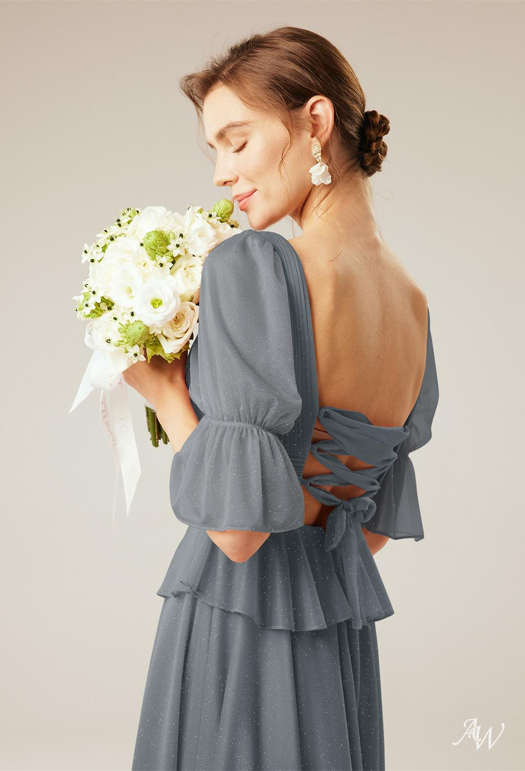 HOLLYHOCK A-line Glitter Mesh DRESS