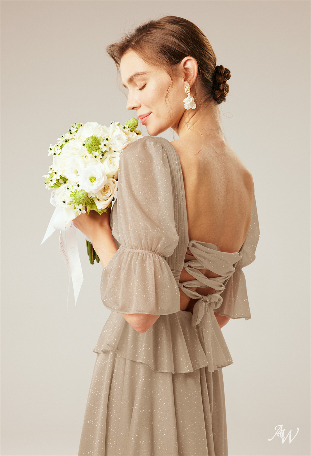 HOLLYHOCK A-line Glitter Mesh DRESS