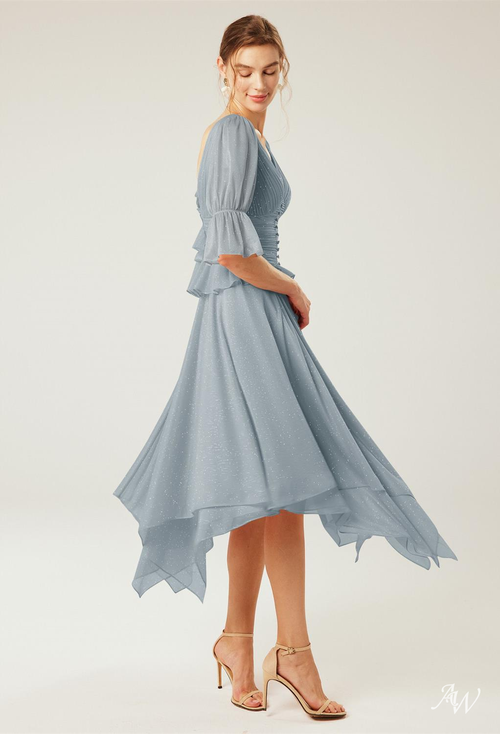 HOLLYHOCK A-line Glitter Mesh DRESS