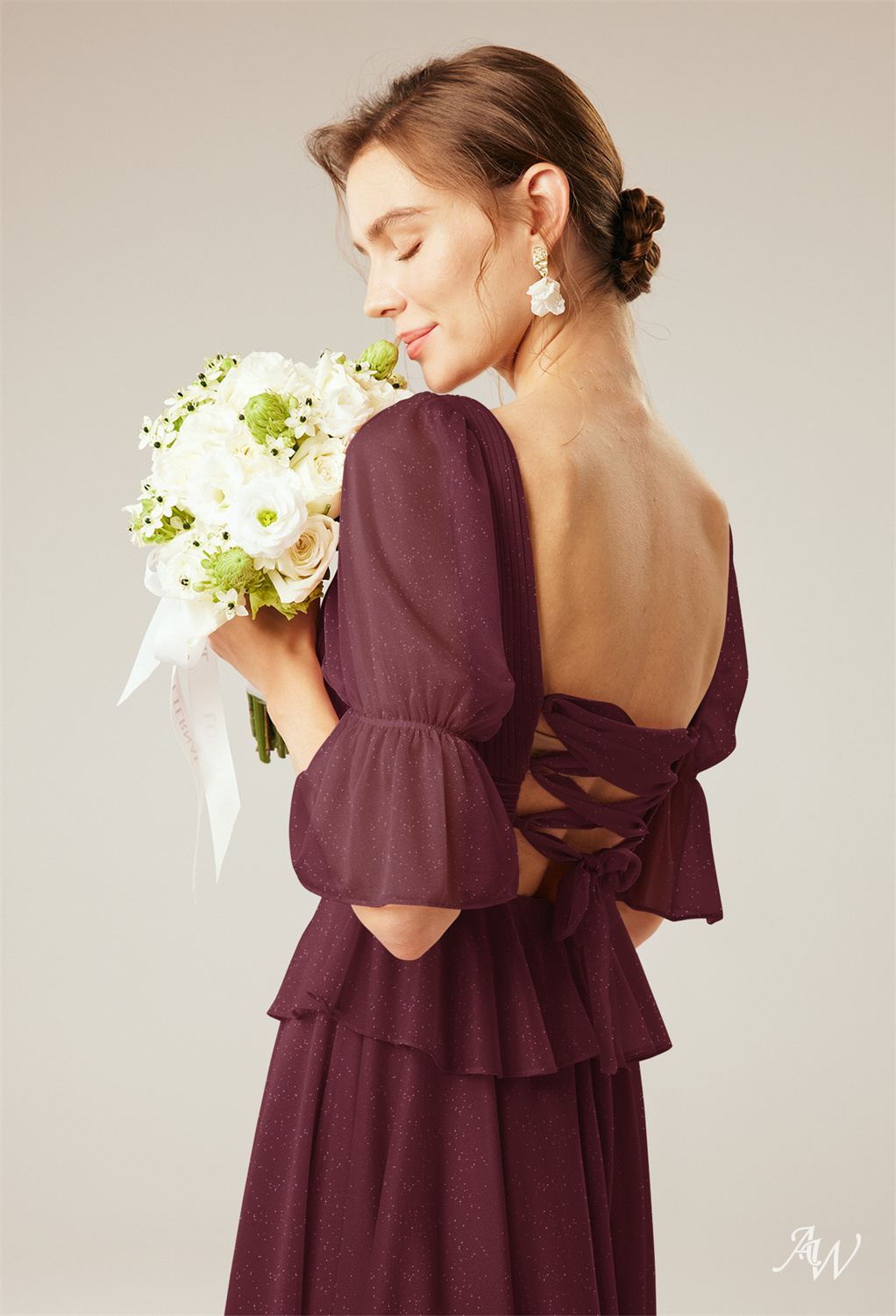 HOLLYHOCK A-line Glitter Mesh DRESS