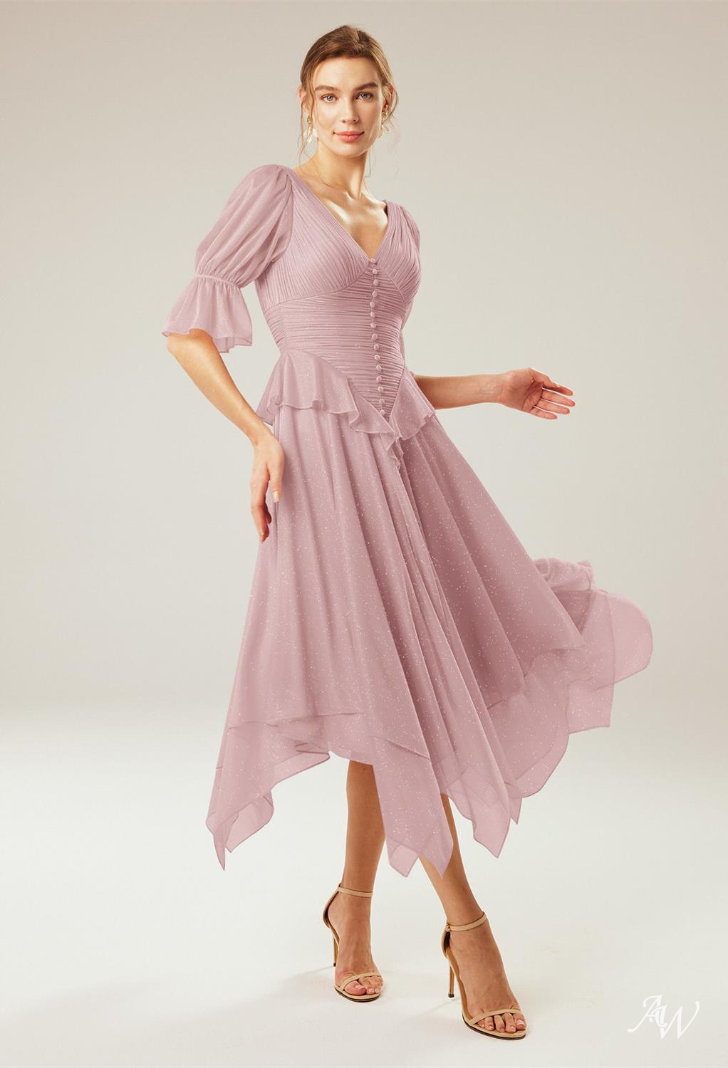 HOLLYHOCK A-line Glitter Mesh DRESS