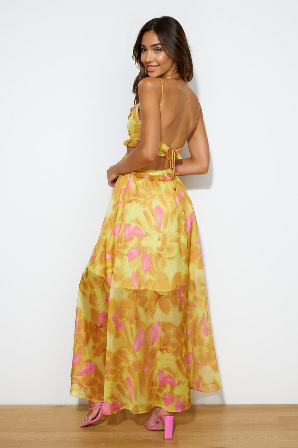 Luxe Resort Style Maxi Dress Yellow