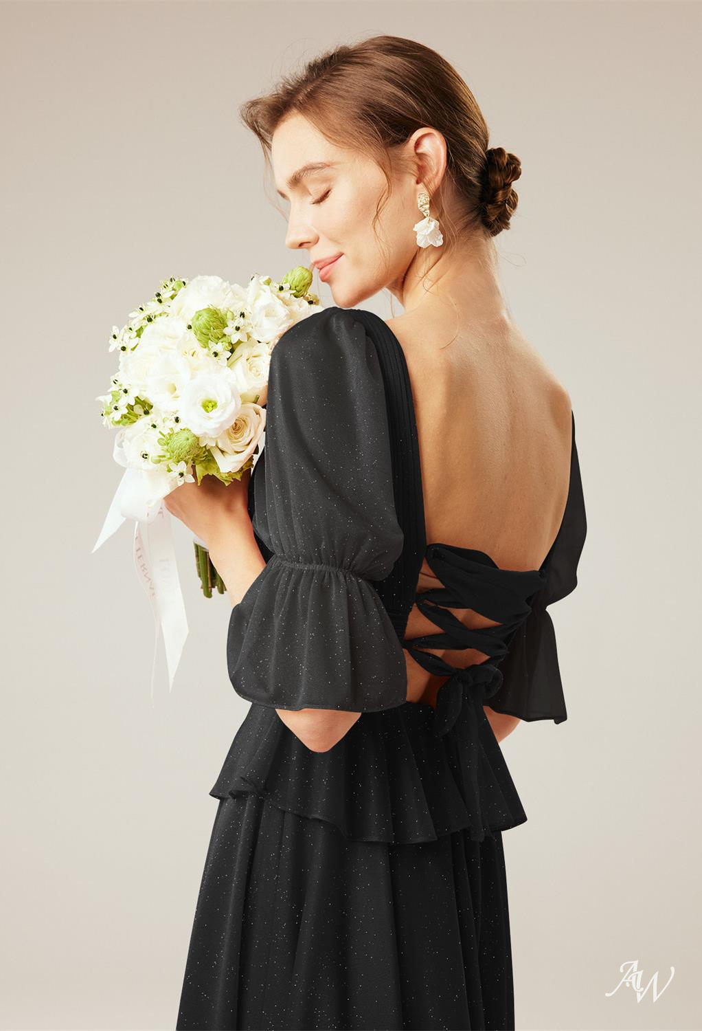 HOLLYHOCK A-line Glitter Mesh DRESS