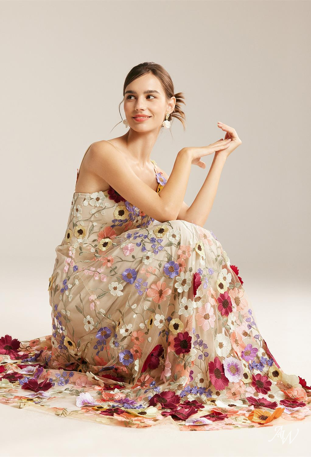 Alison A-line Tulle V-Neck DRESS