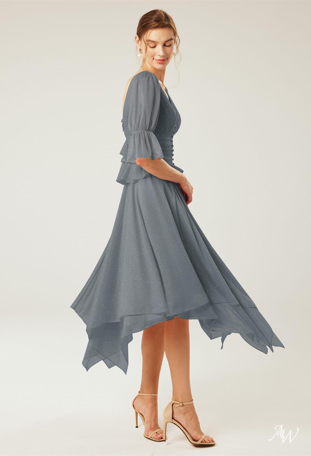 HOLLYHOCK A-line Glitter Mesh DRESS