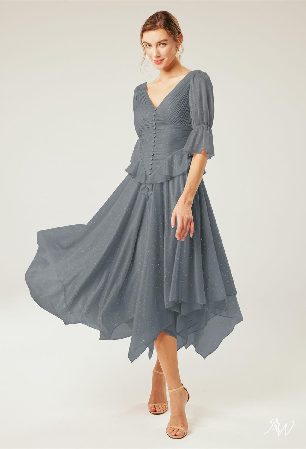 HOLLYHOCK A-line Glitter Mesh DRESS