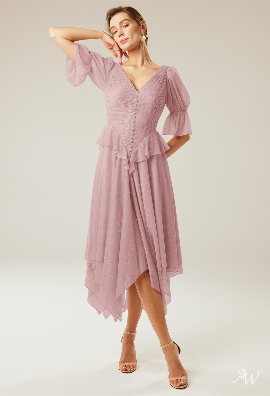 HOLLYHOCK A-line Glitter Mesh DRESS