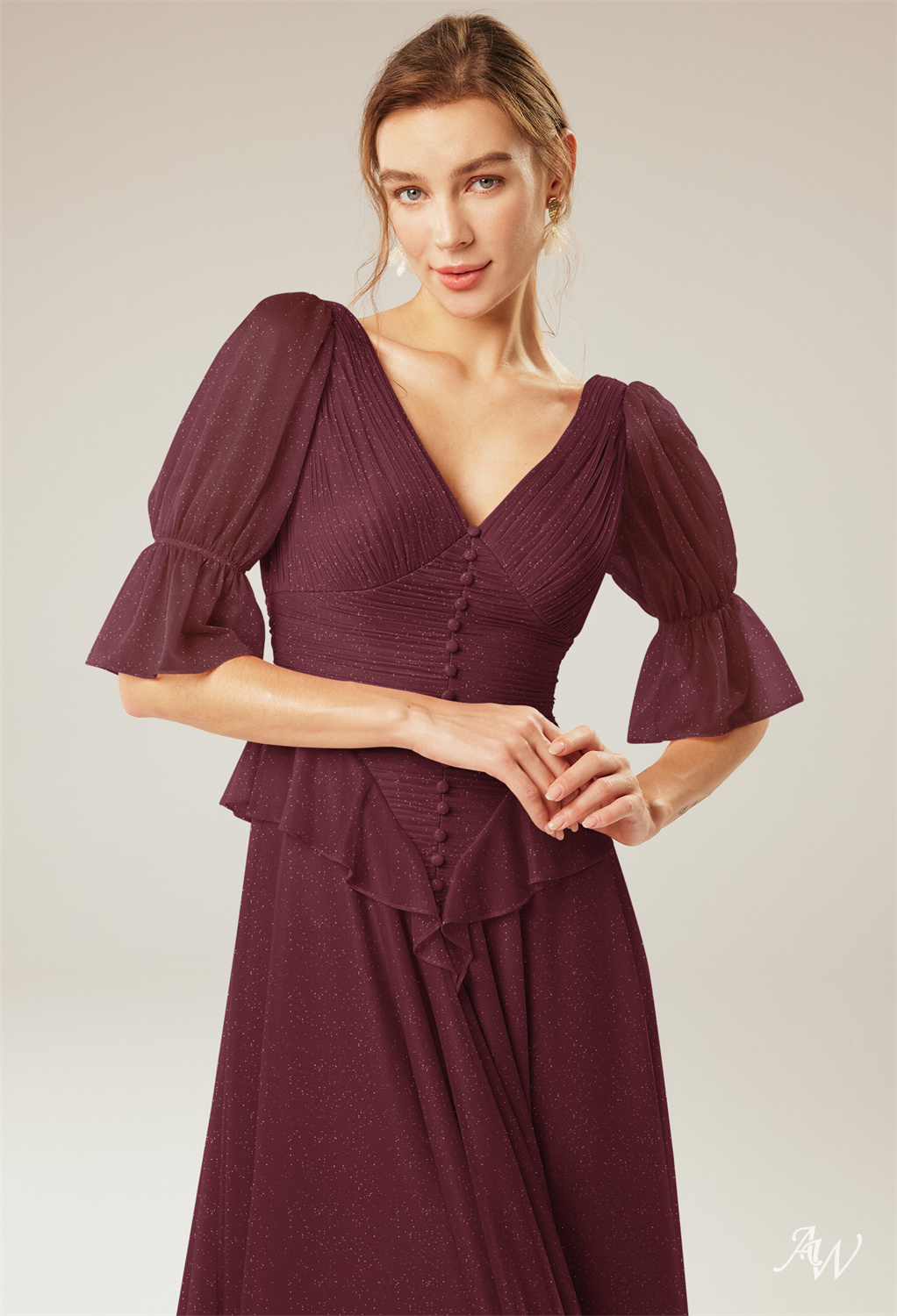 HOLLYHOCK A-line Glitter Mesh DRESS