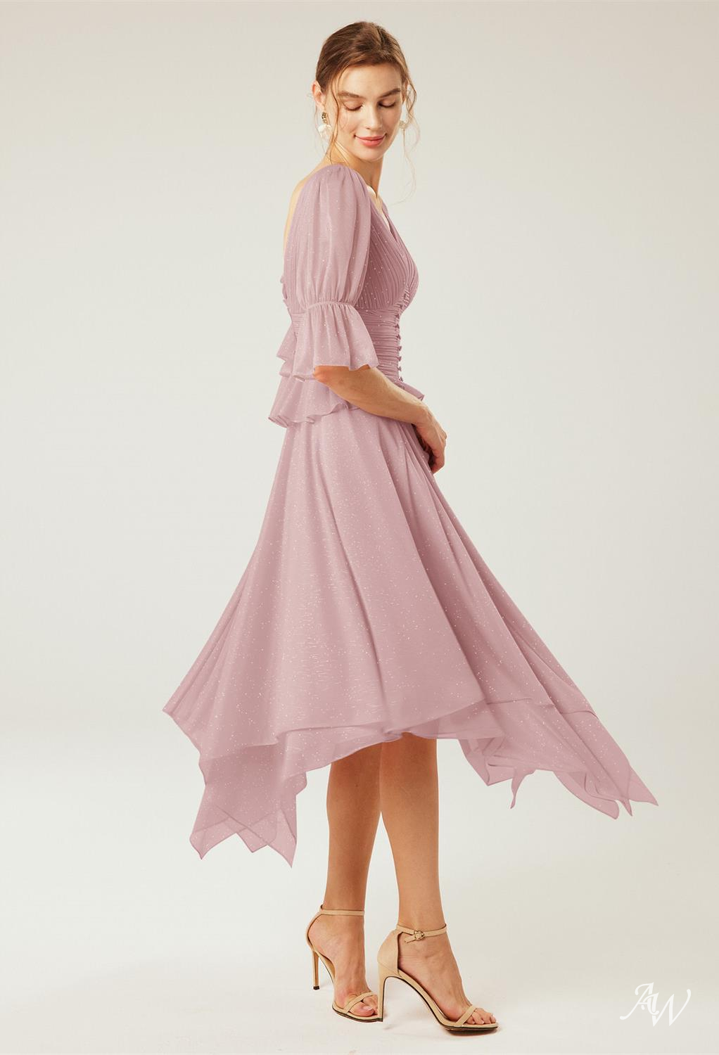 HOLLYHOCK A-line Glitter Mesh DRESS