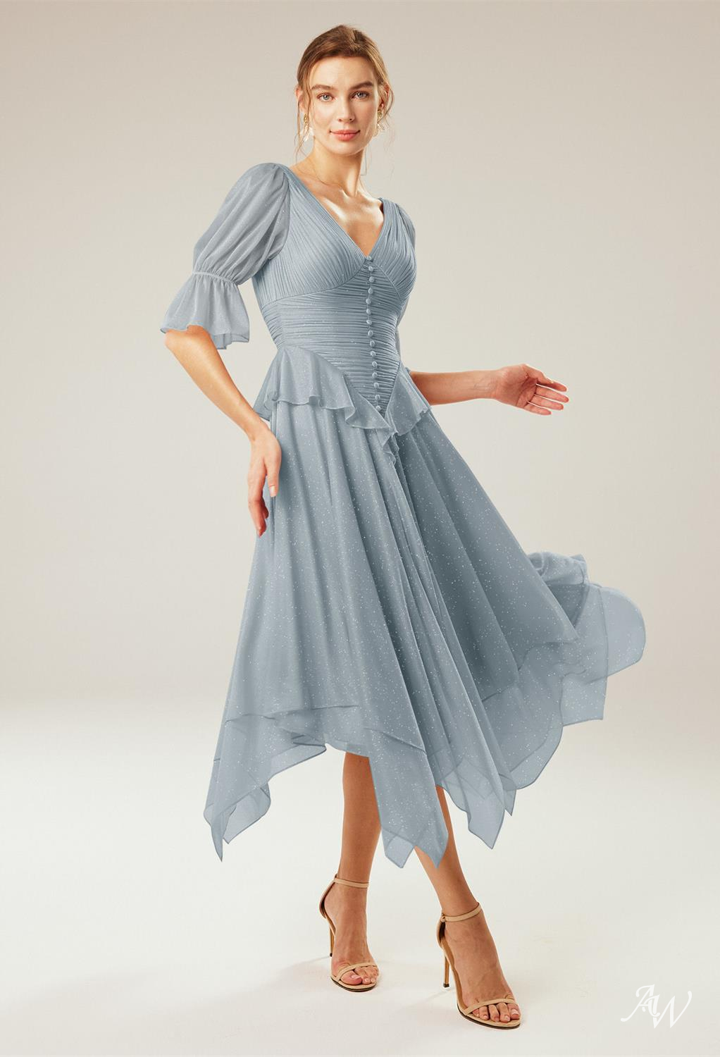 HOLLYHOCK A-line Glitter Mesh DRESS