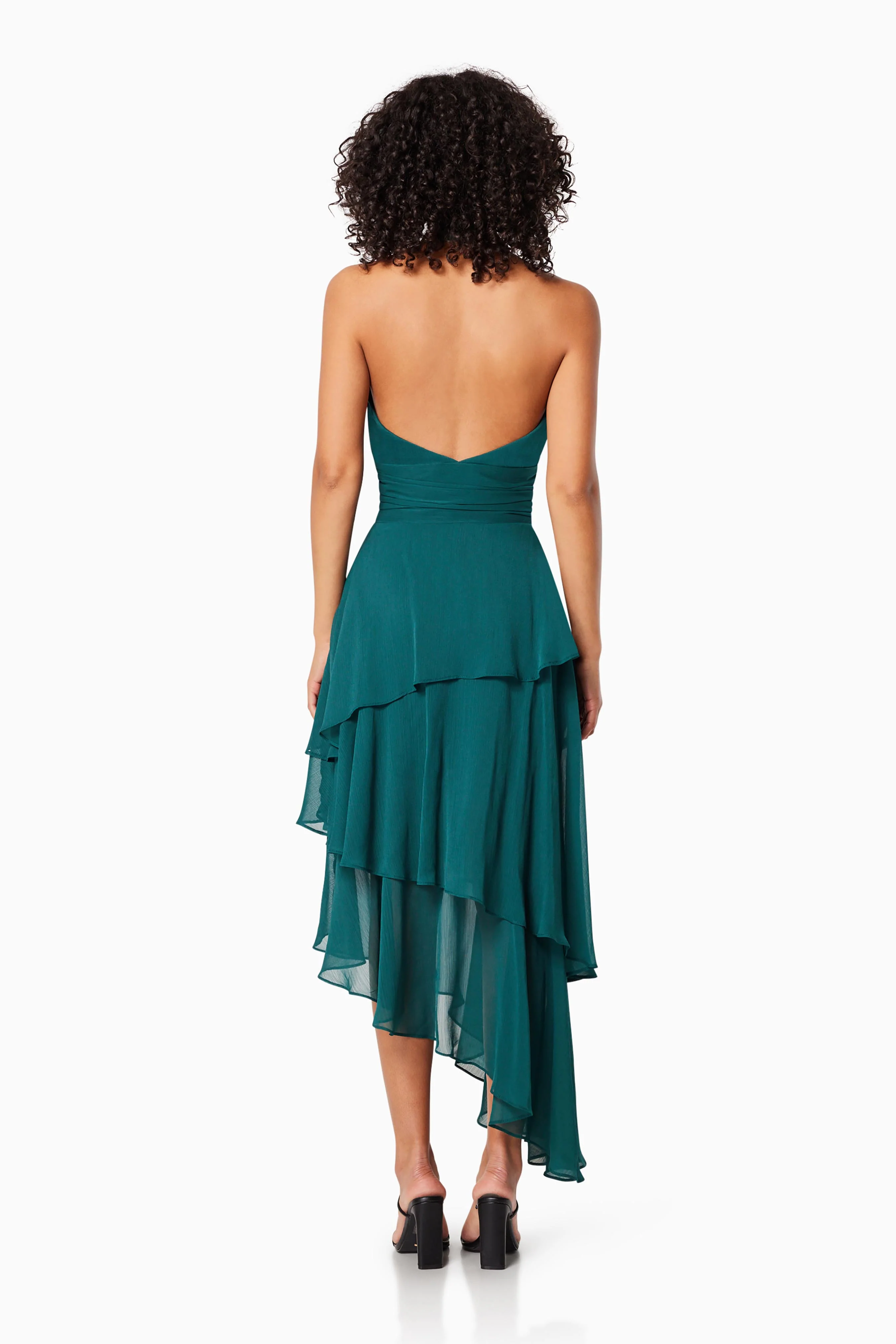 Pau Halter Neck Midi Dress In Green