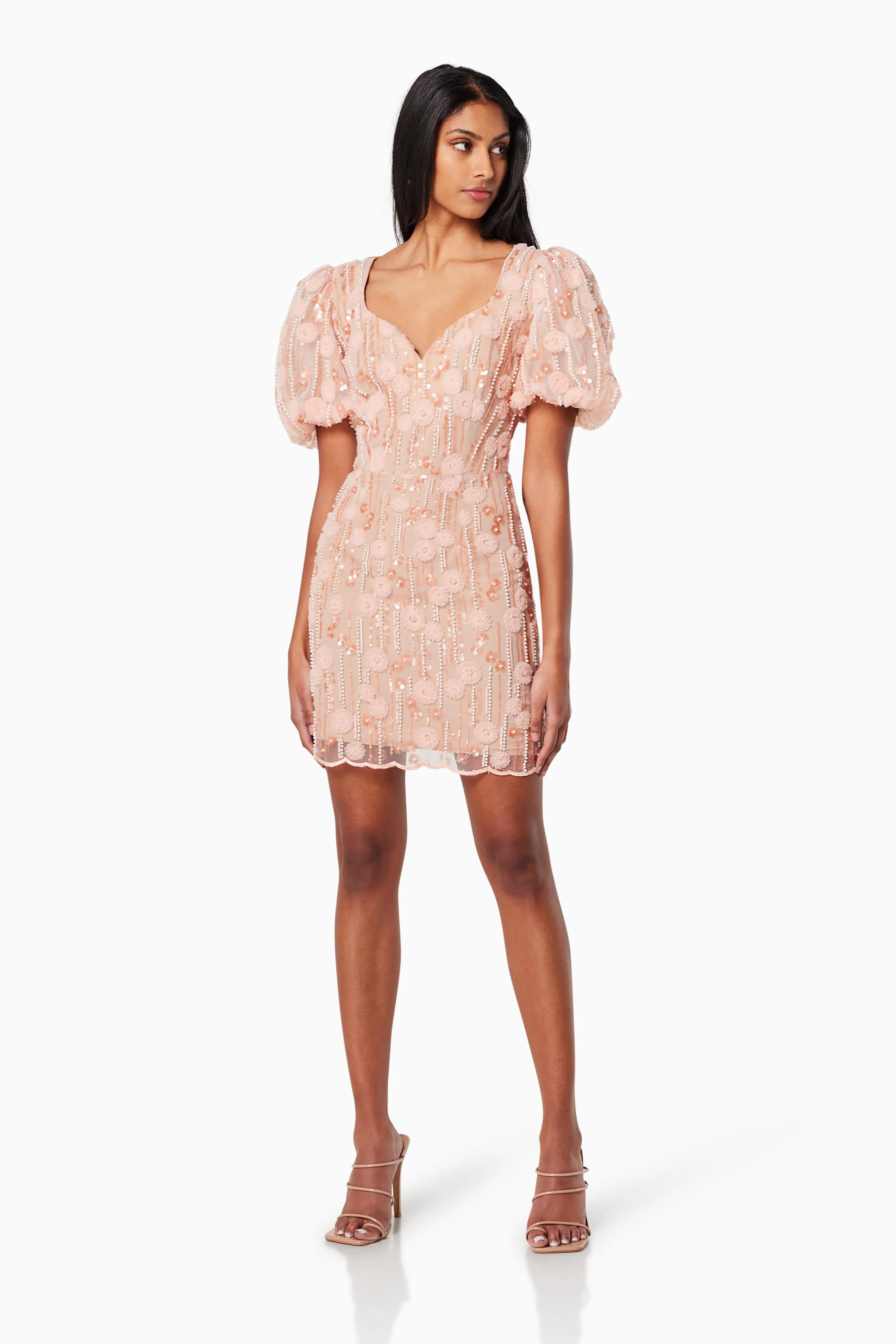 Arles Fitted Mini Dress In Pink