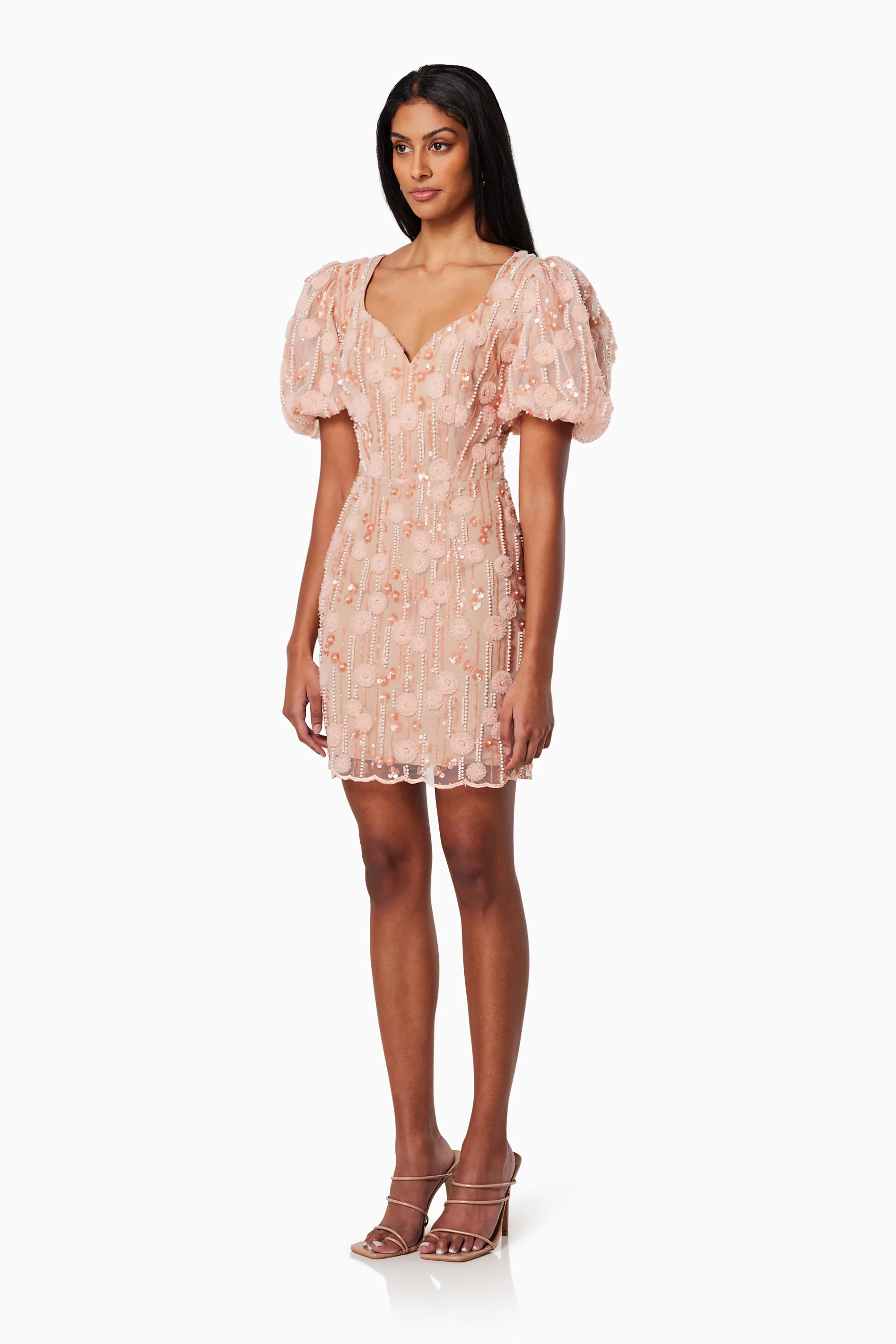 Arles Fitted Mini Dress In Pink