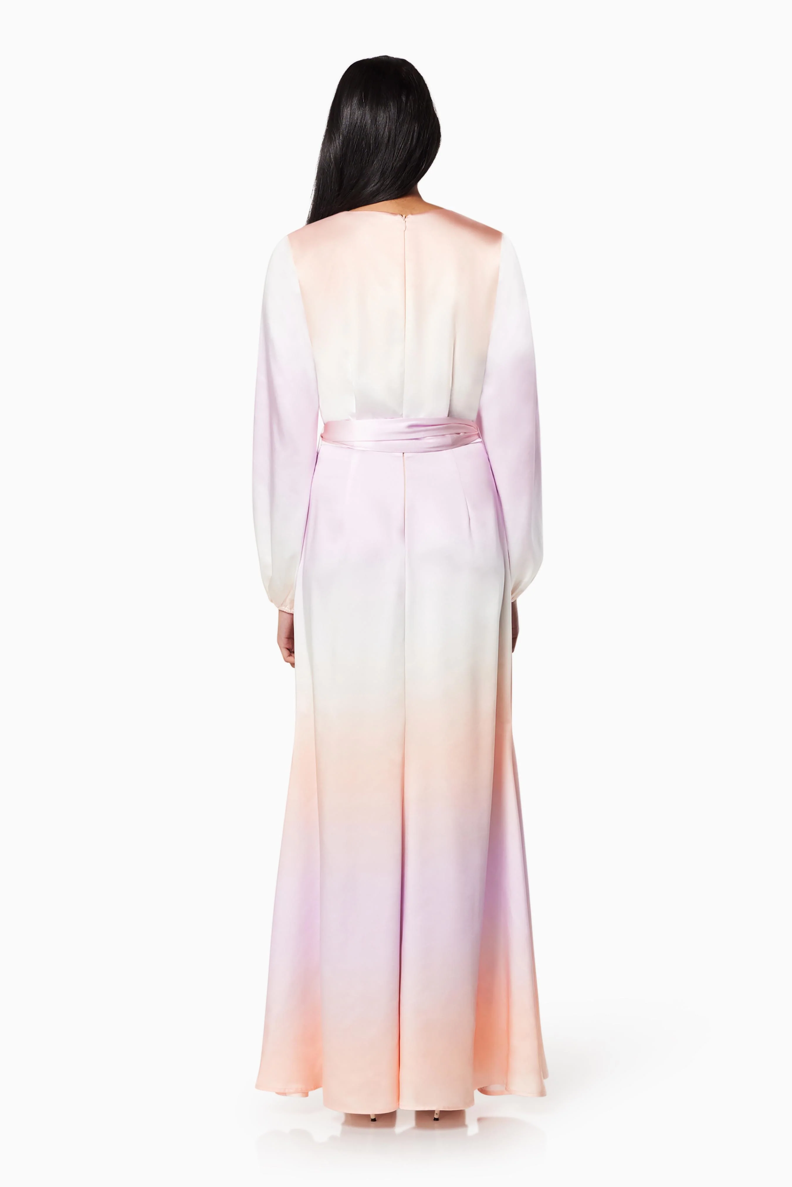 Tallinn Long Sleeve Maxi Dress In Purple