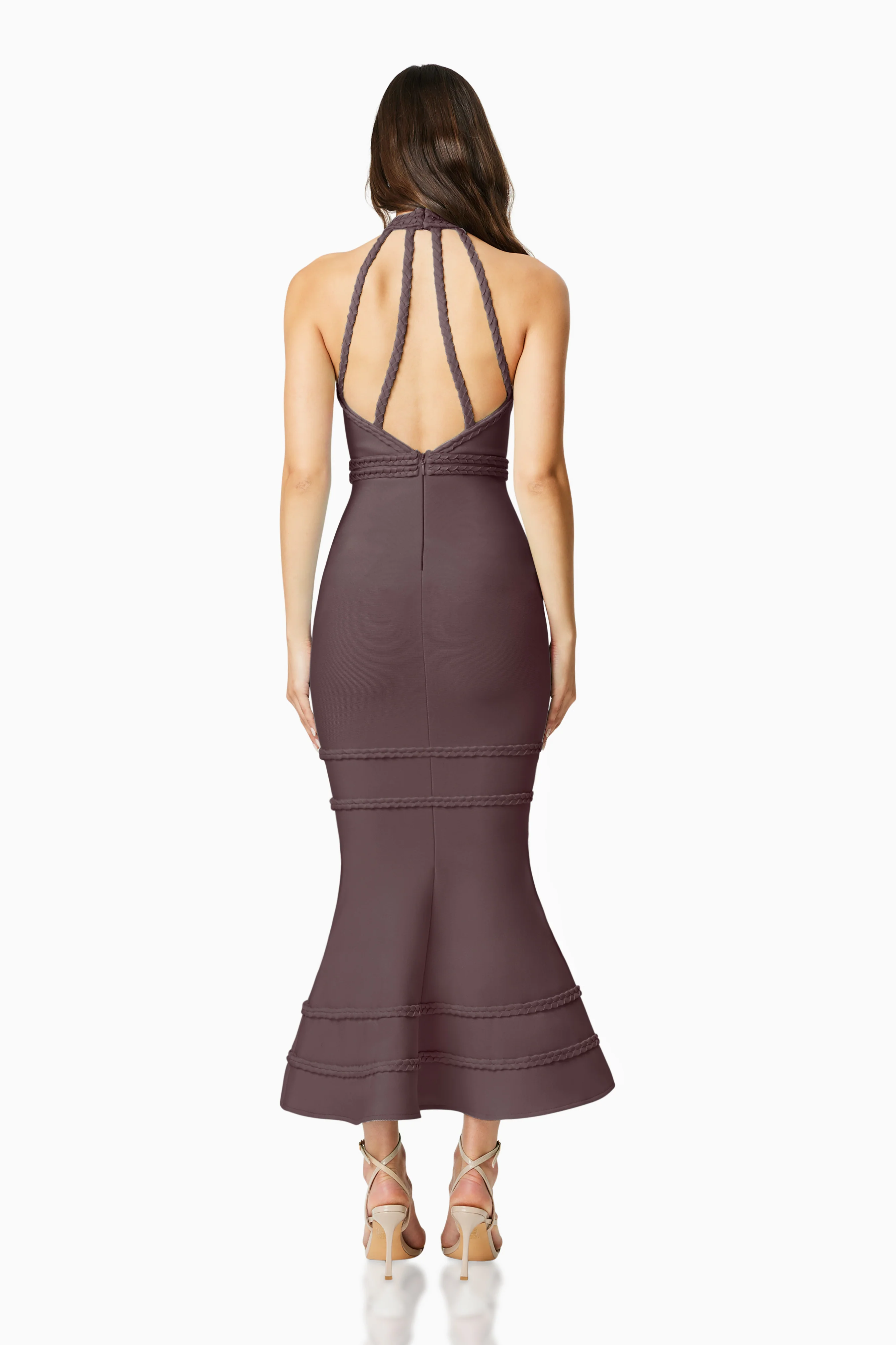 Renewal Halter Maxi Dress In Brown