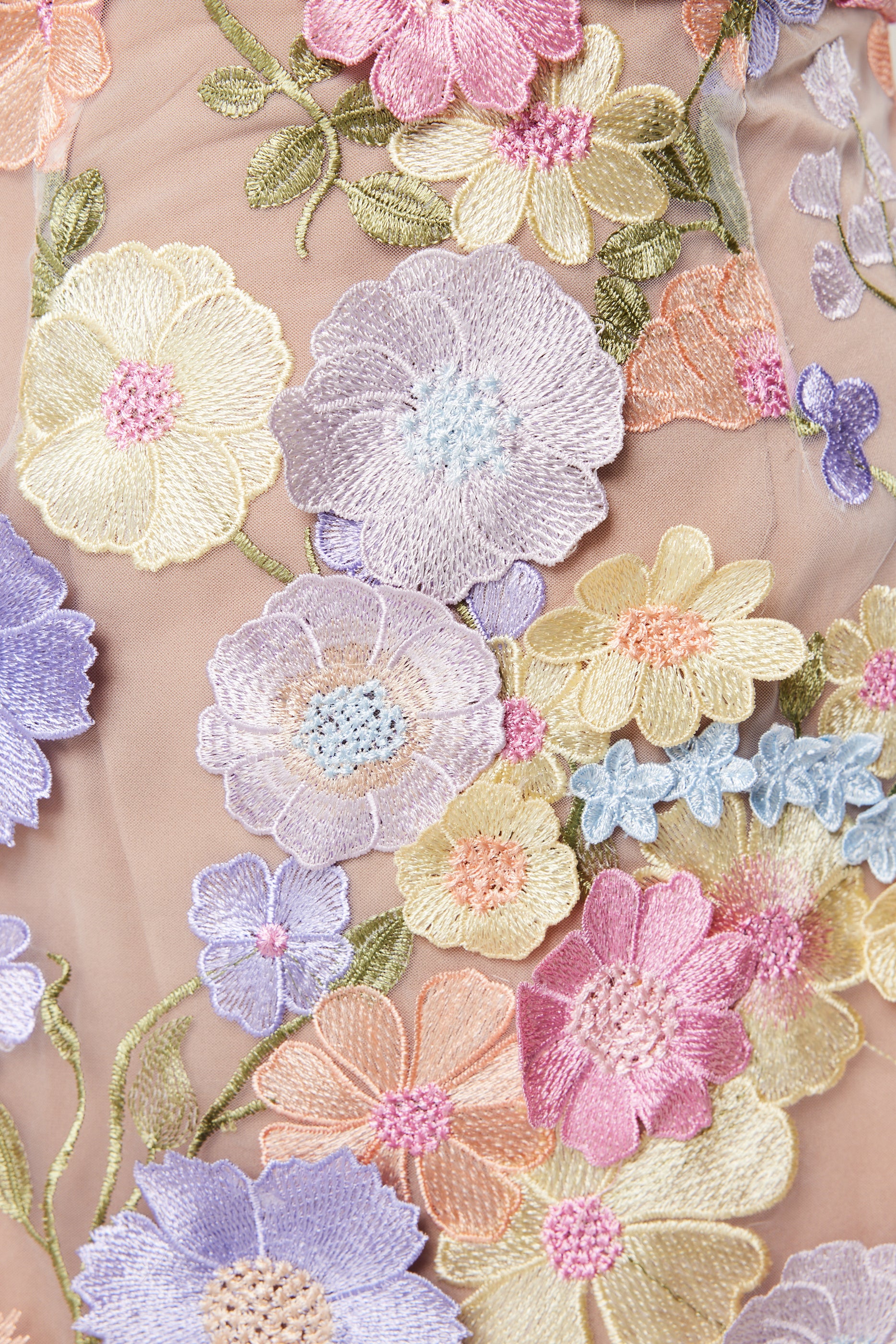 Anthea 3D Lace Mini Dress In Purple