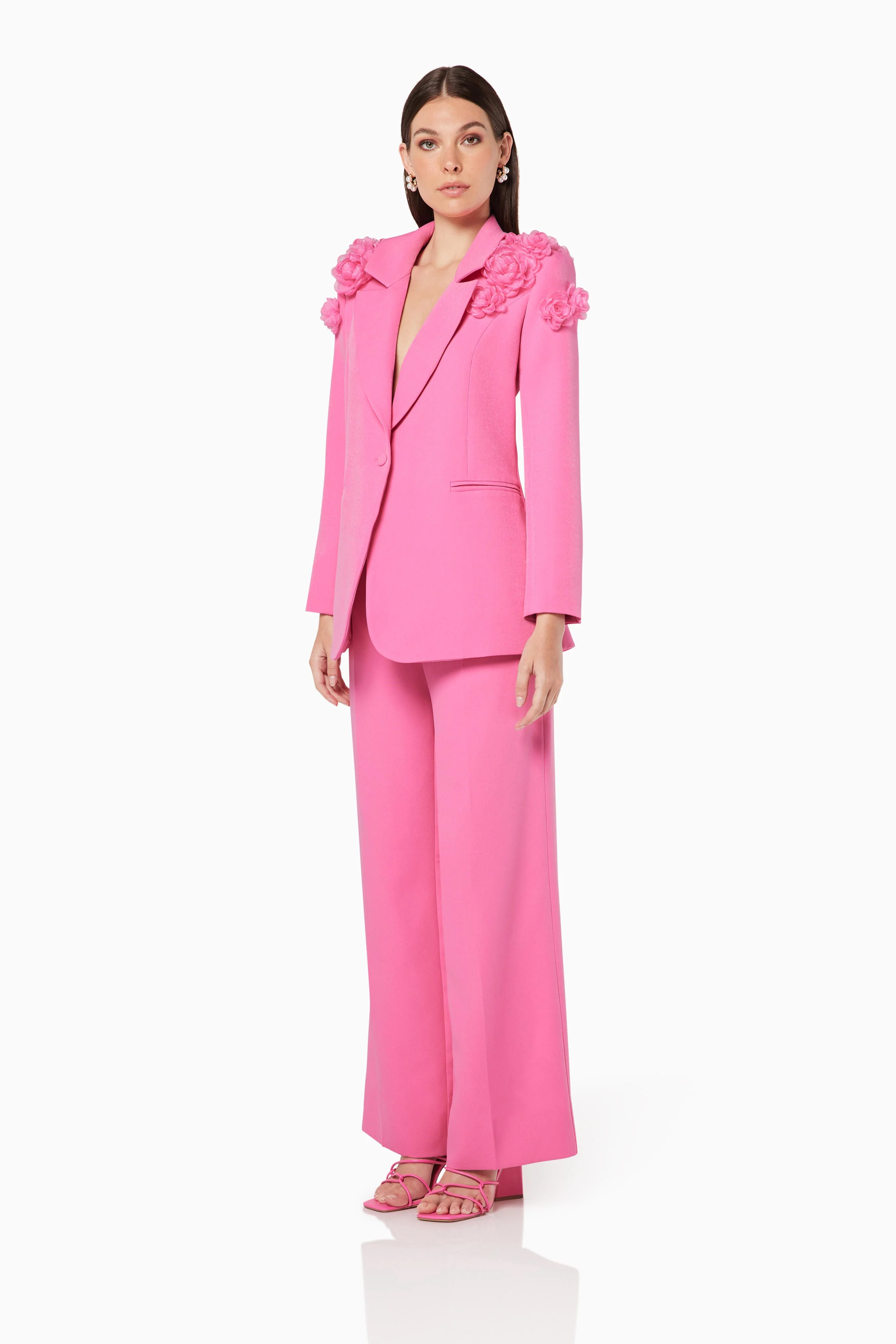3D roses Timeless Blazer Pink Blazer Suit
