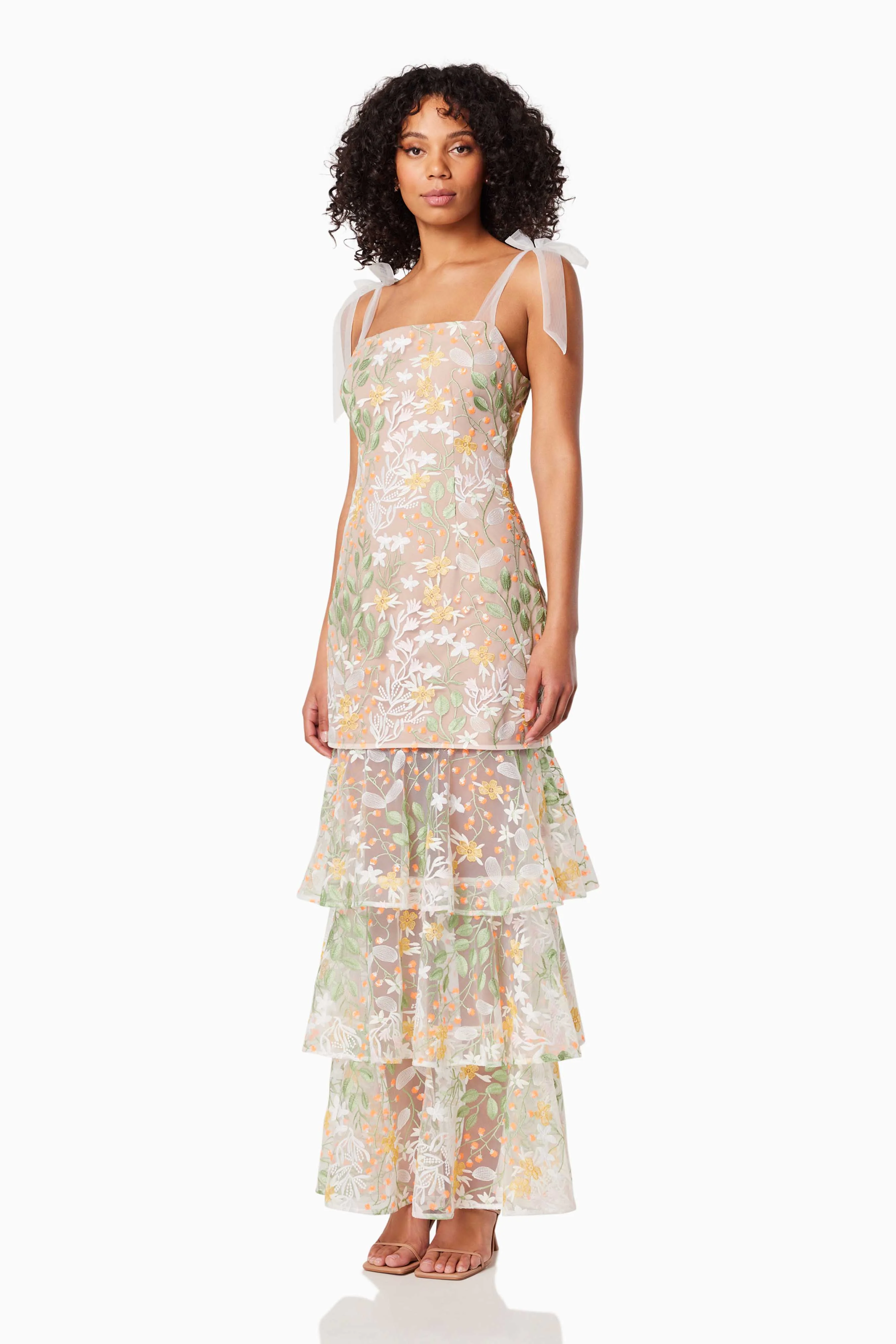 Experience Tiered Maxi Dress In Yellow