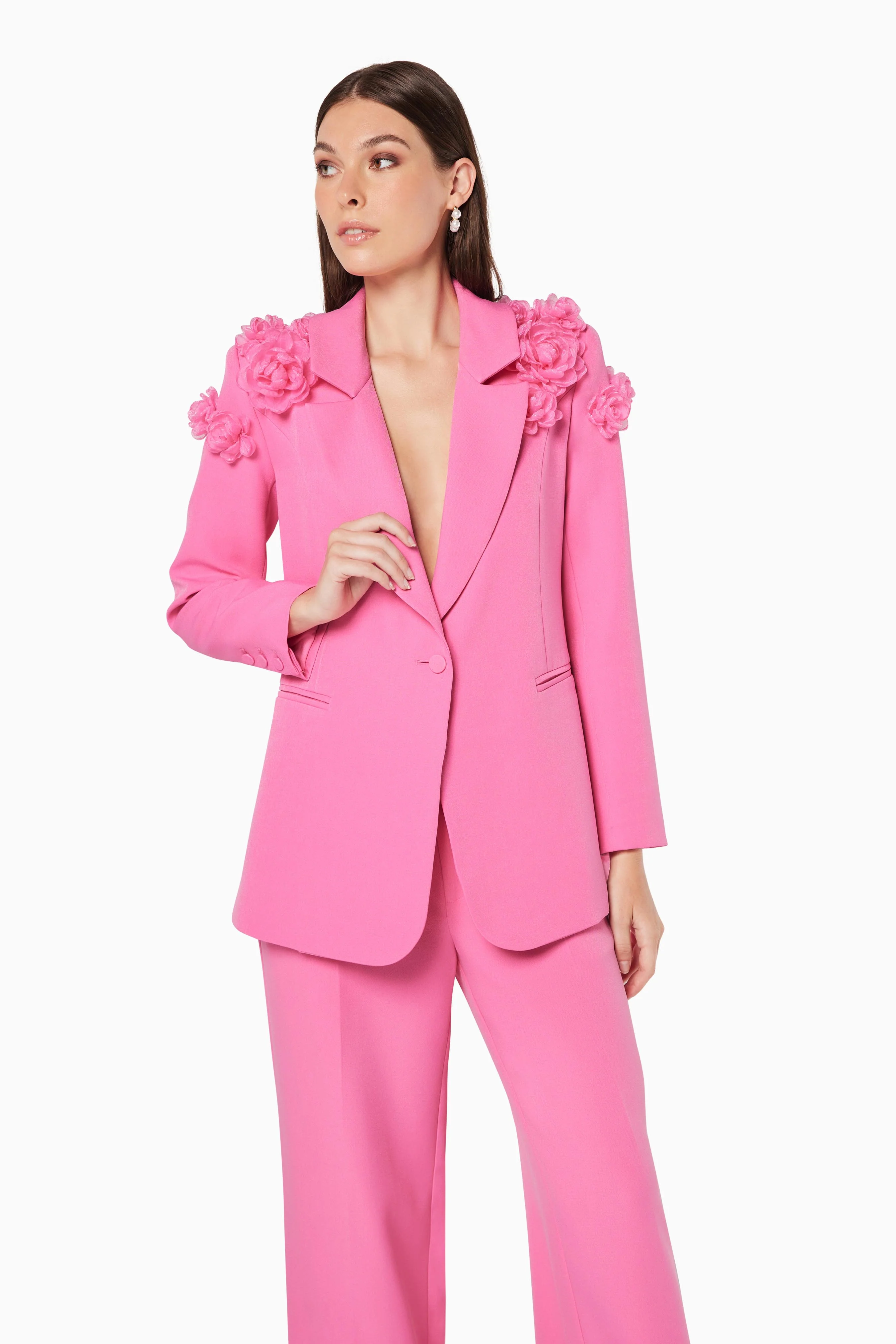 3D roses Timeless Blazer Pink Blazer Suit