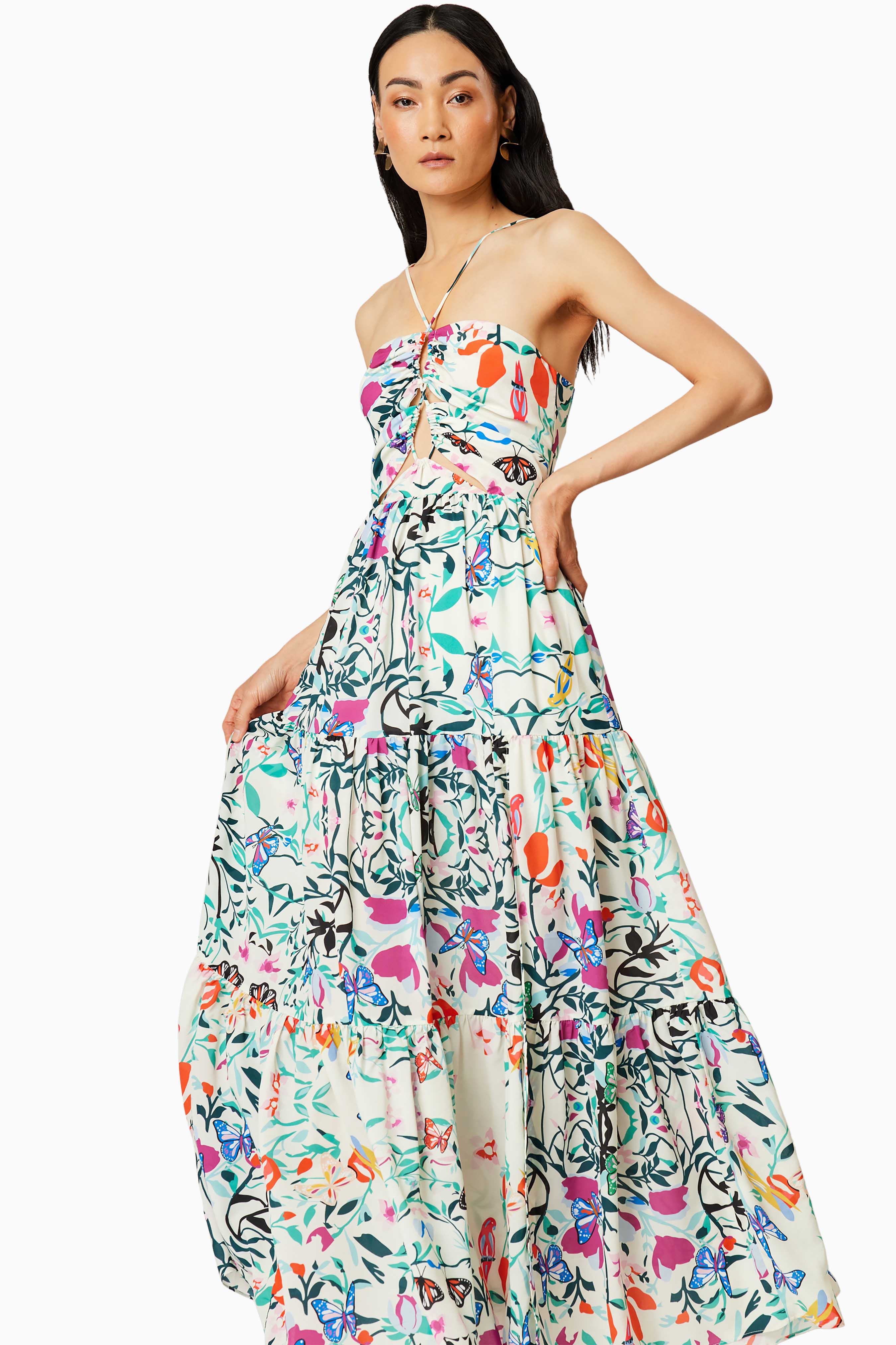 Tradewinds Halter Maxi Dress In Multi