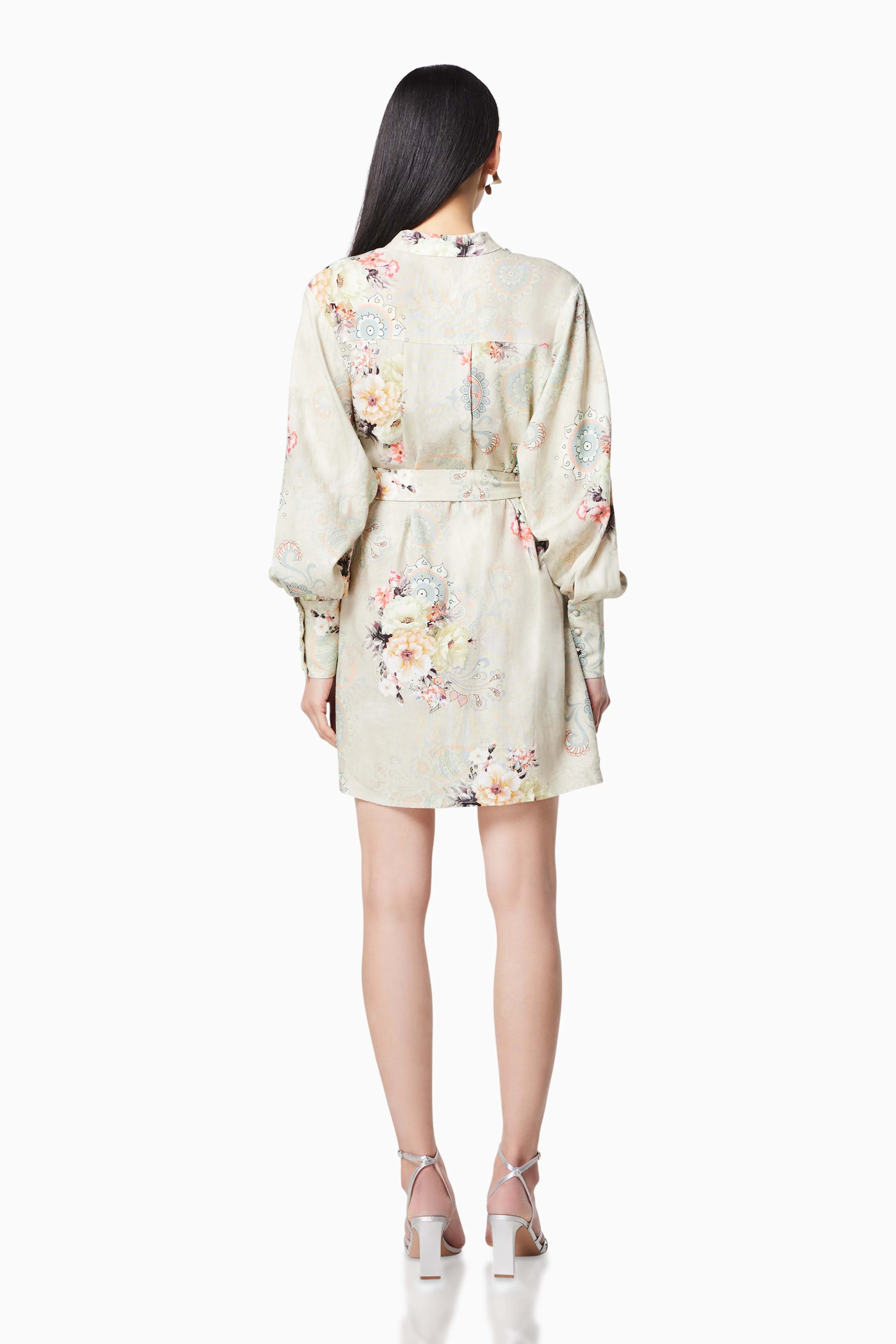 Cyprus Floral Mini Dress In Green