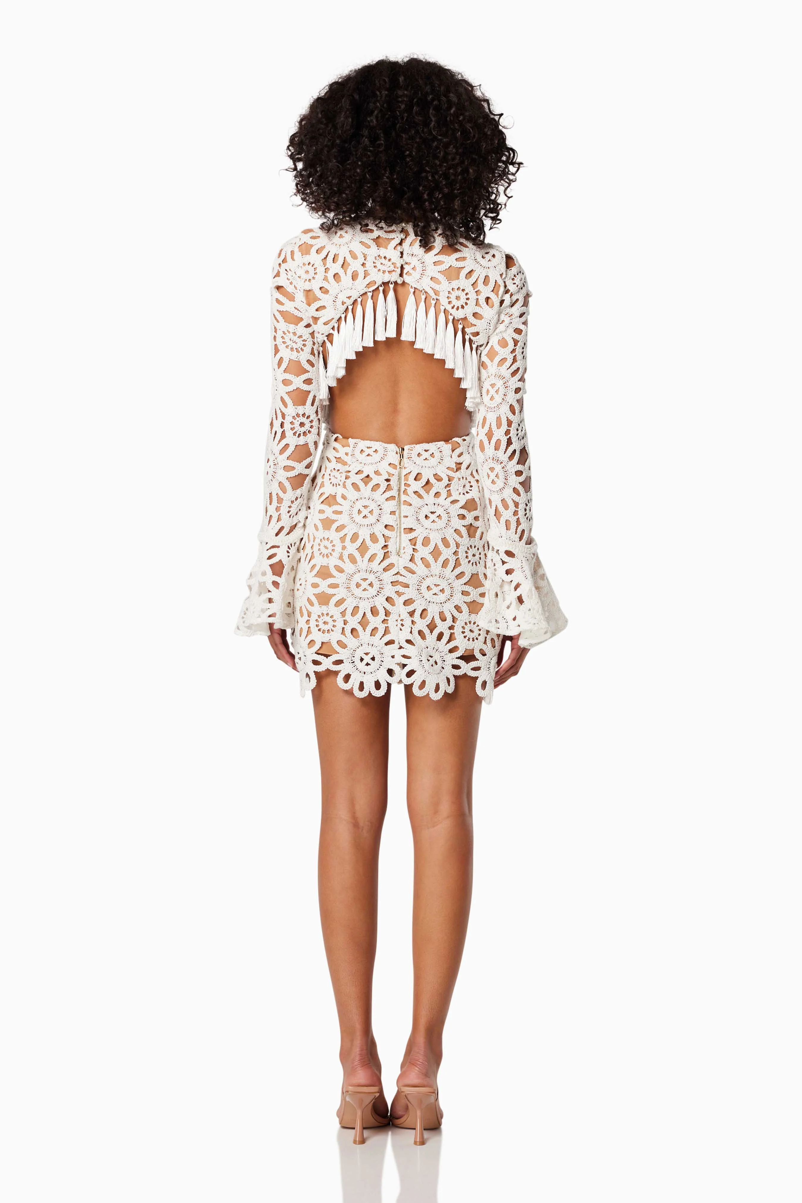 Live Lace Mini Dress in White