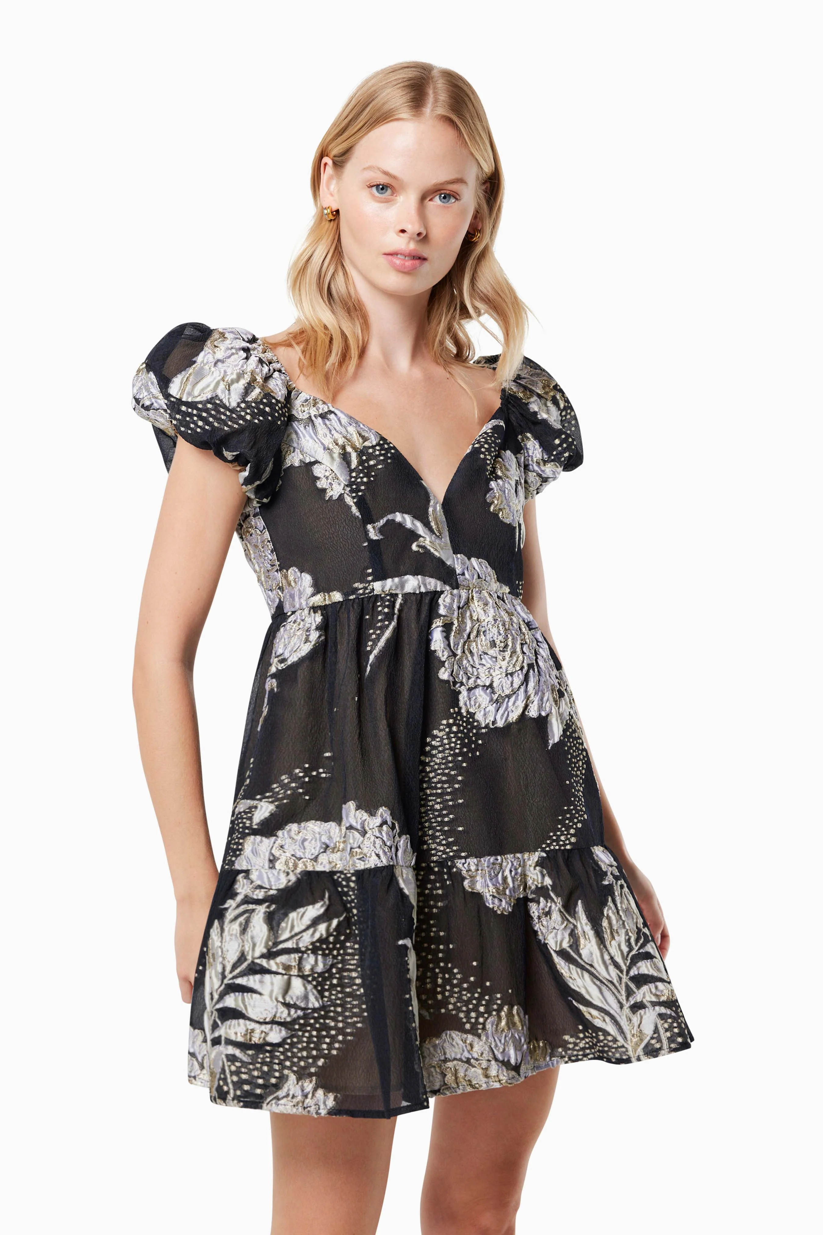 Picard Jacquard Mini Dress In Black