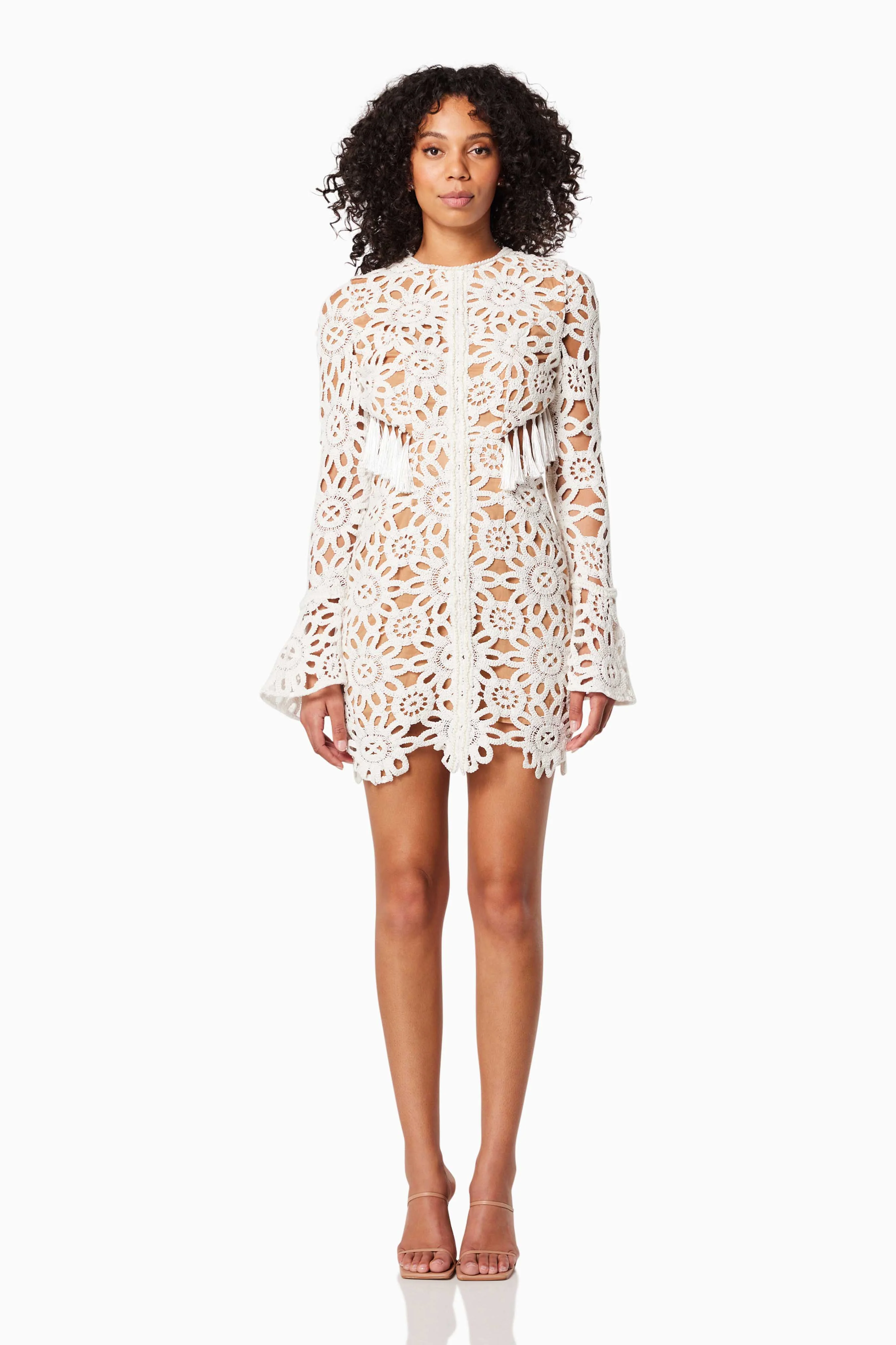 Live Lace Mini Dress in White